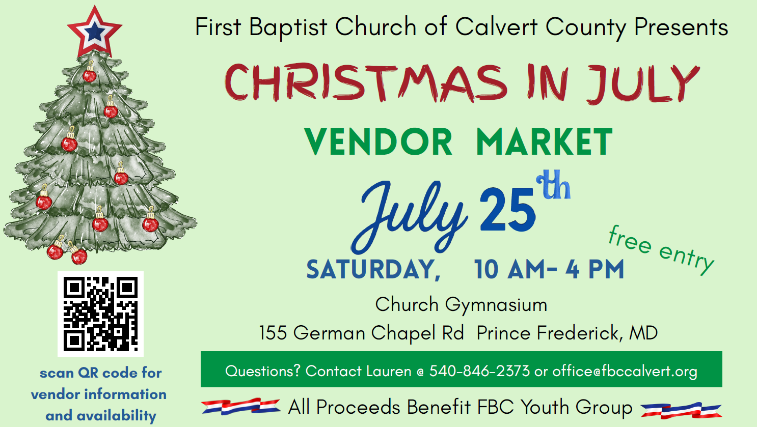 Christmas in July vendor market