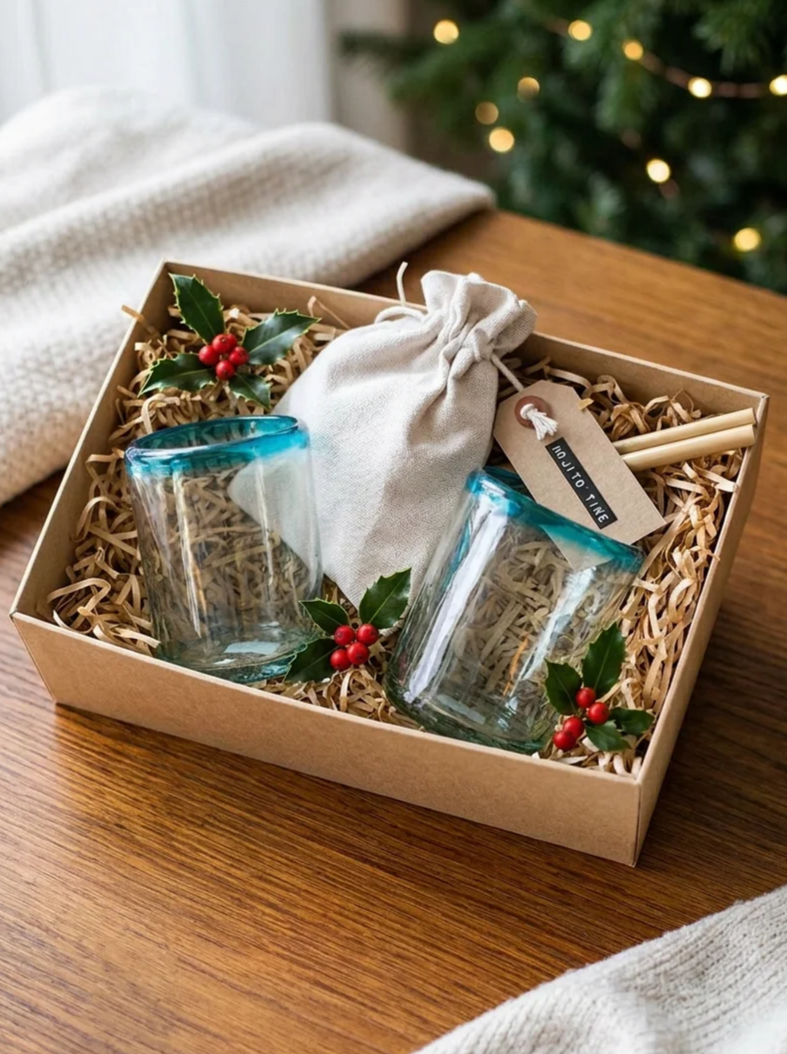 Turquoise Rimmed Mojito Gift Set