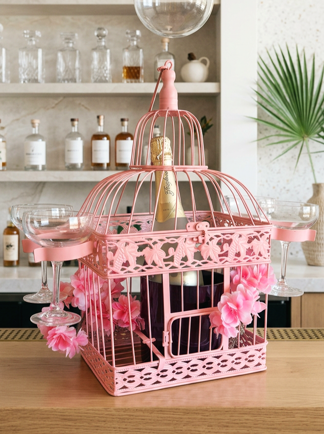 Pink Birdcage Drinks Tree