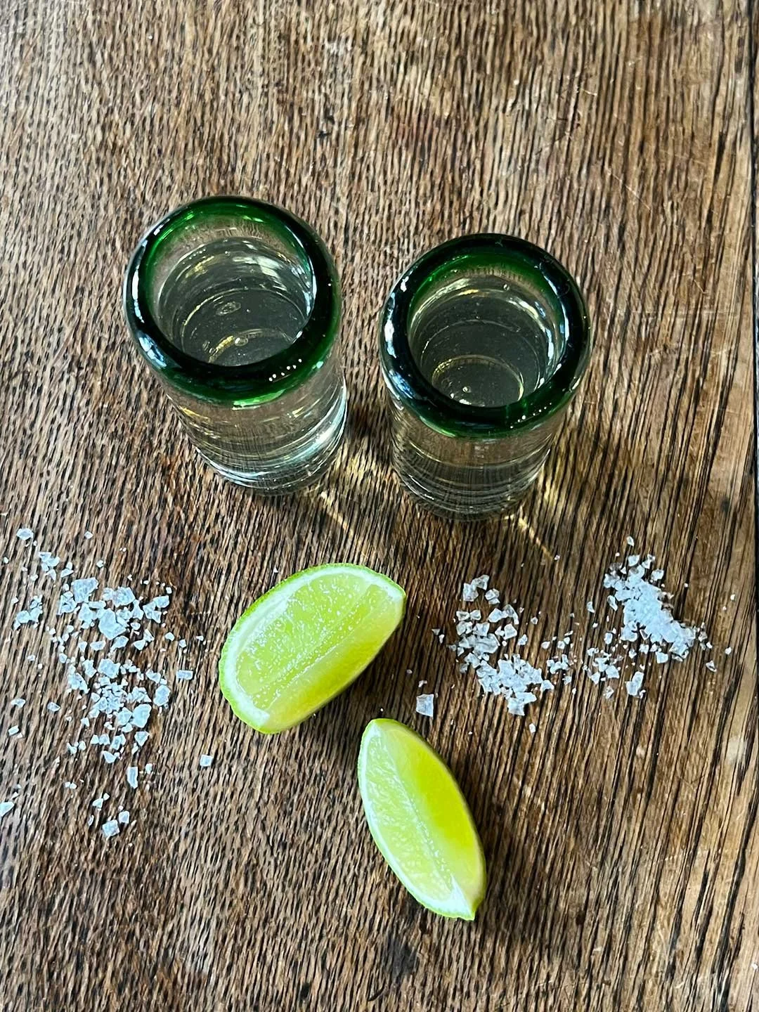 GREEN-RIM-MEXICAN-RECYCLED-GLASS-SHOT-GLASS-ABOVE-VIEW-WEB.jpg