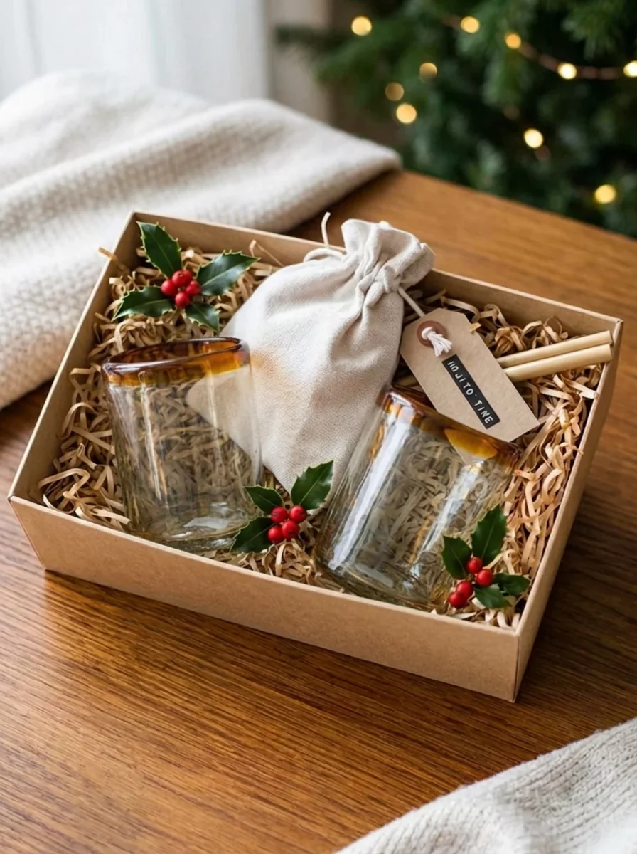 Amber Rimmed Mojito Gift Set
