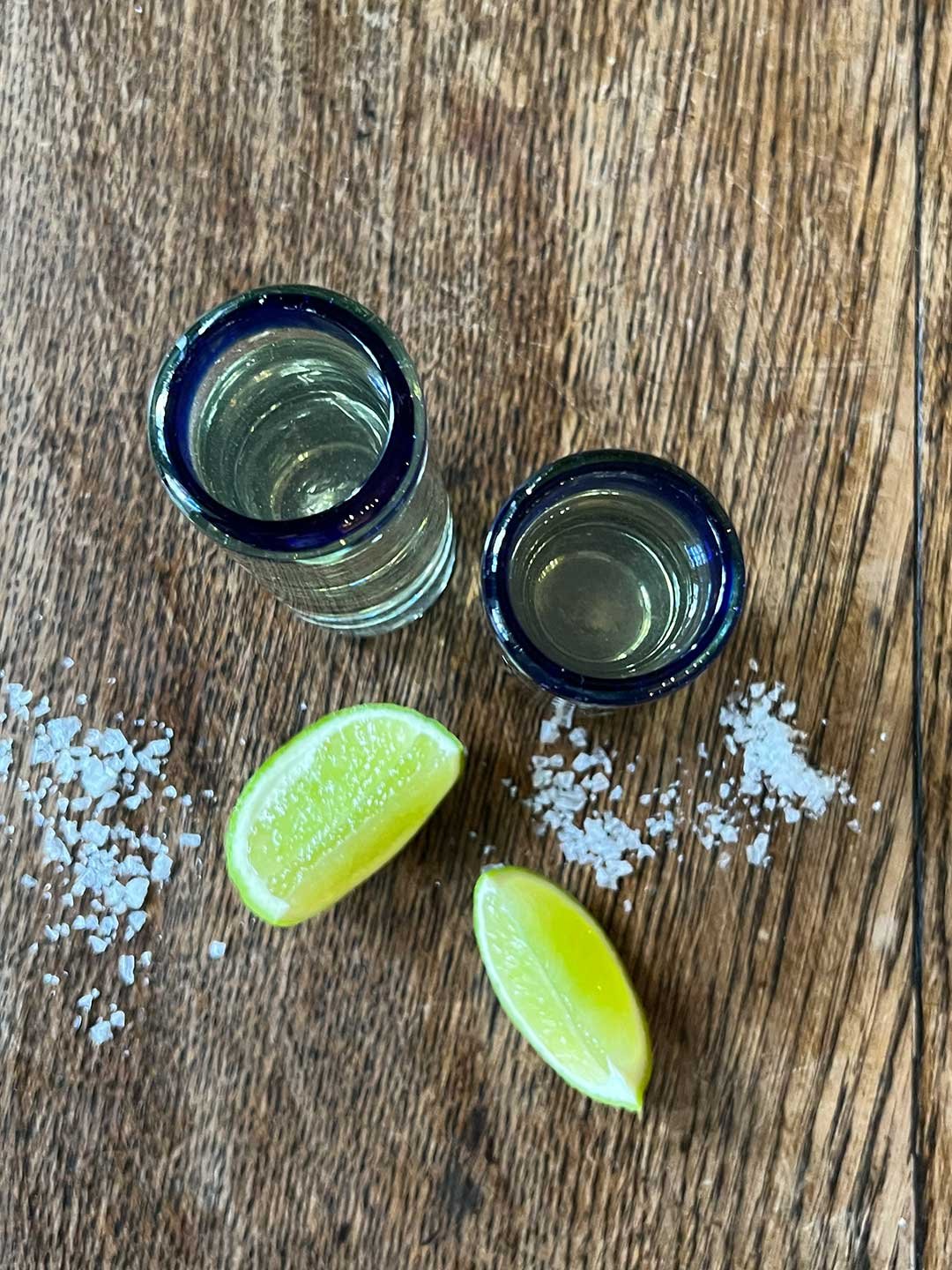 BLUE-RIM-MEXICAN-RECYCLED-GLASS-SHOT-GLASS-ABOVE-VIEW-WEB.jpg
