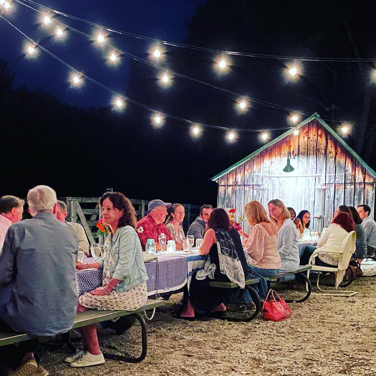 We have a special section on events but this year brought our first fancy night - our Barnyard Ball - was a big success under the stars in our new outdoor event space. Guests enjoyed signature cocktails, and a special organic meal prepared by chef Re