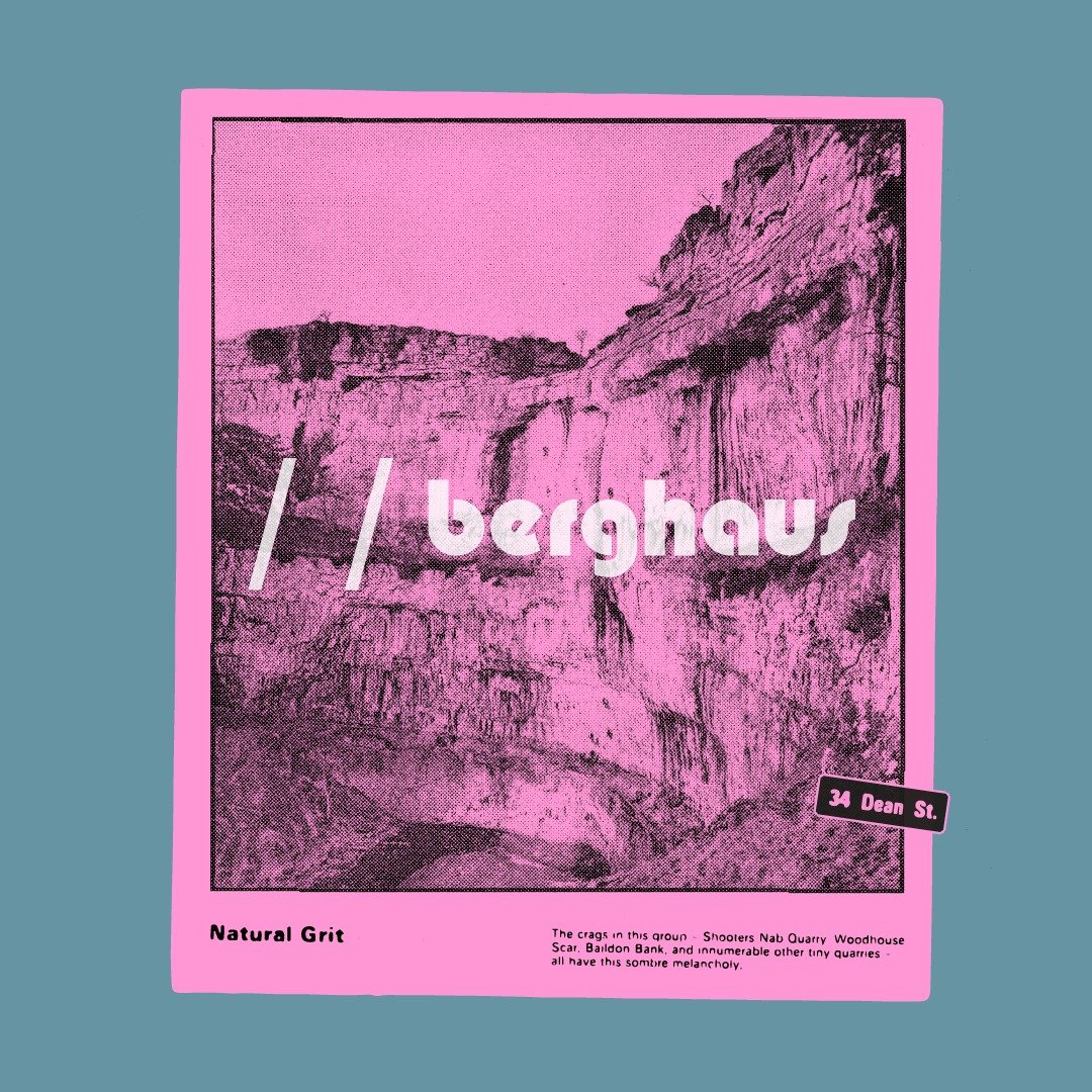 🧗 "Northern Grit" apparel graphics for friends over @berghausofficial. 

In the artwork I've used a halftone zine graphic shot of Shooters Nab Quarry, Marsden, Huddersfield. It's a gnarly climb considering that the lower zone of the crag f