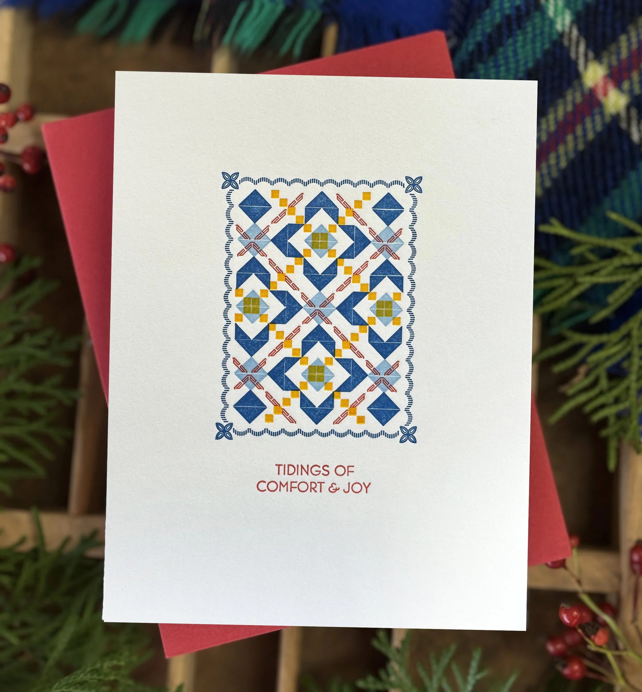 Nova Scotia Tartan Quilt Greeting Card 2025