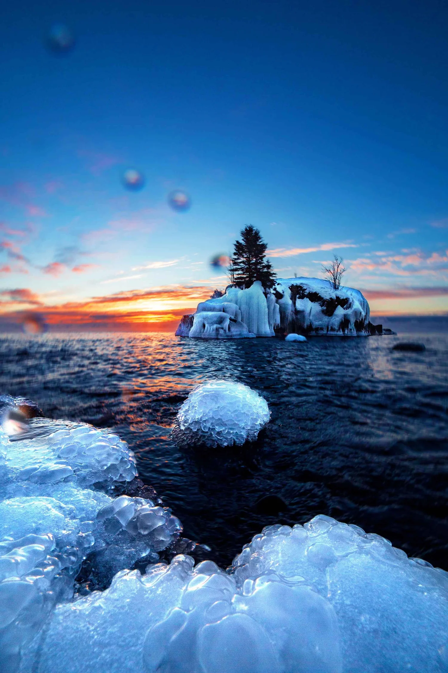 North Shore digital photography winter ice Minnesota coastline