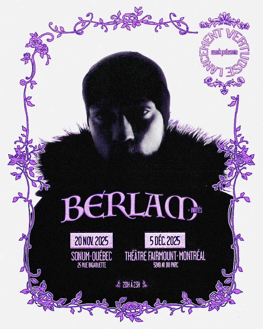 Berlam ajoute un spectacle à Québec