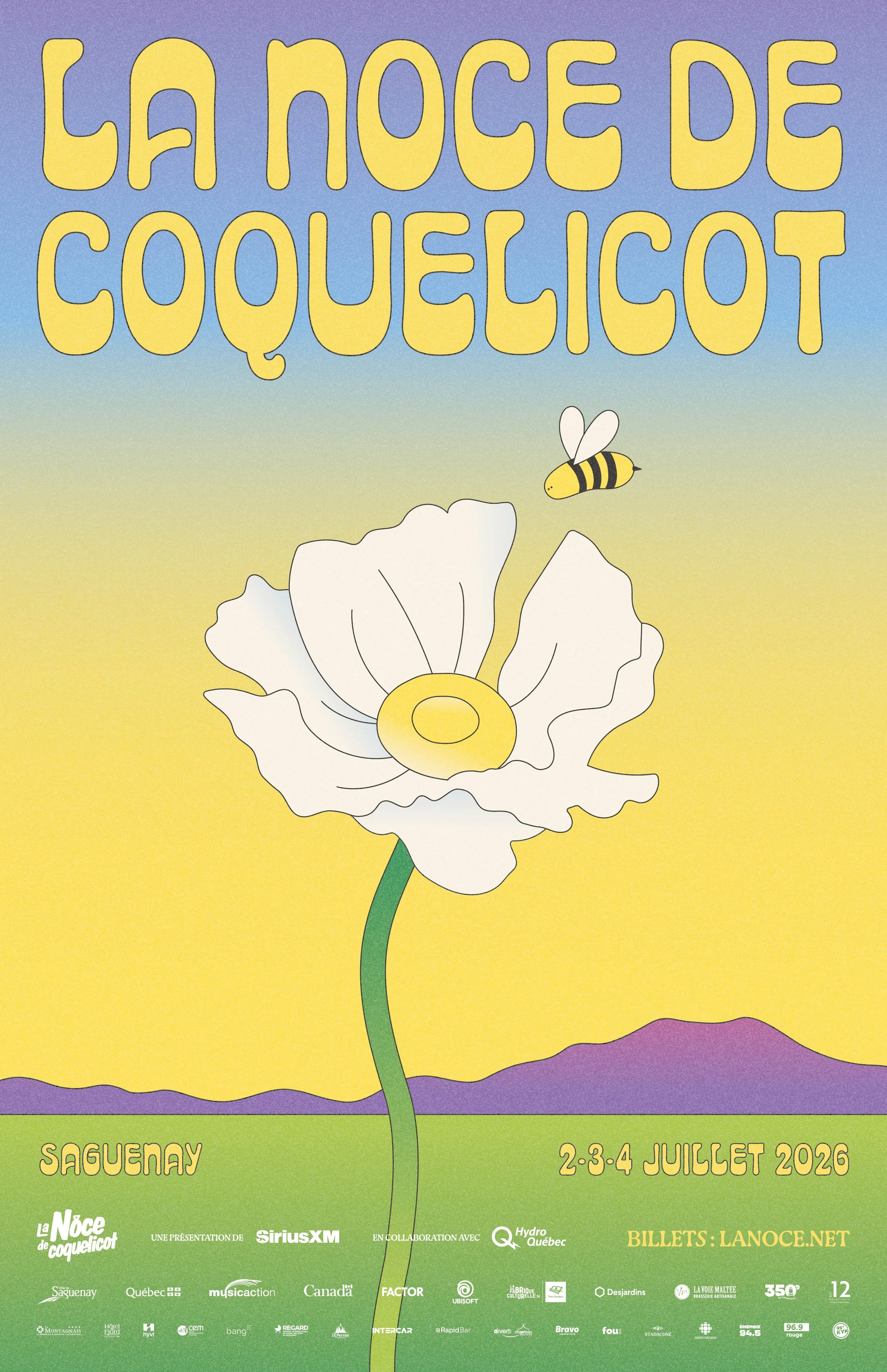 Première vague d’annonce pour la Noce de coquelicot à Saguenay