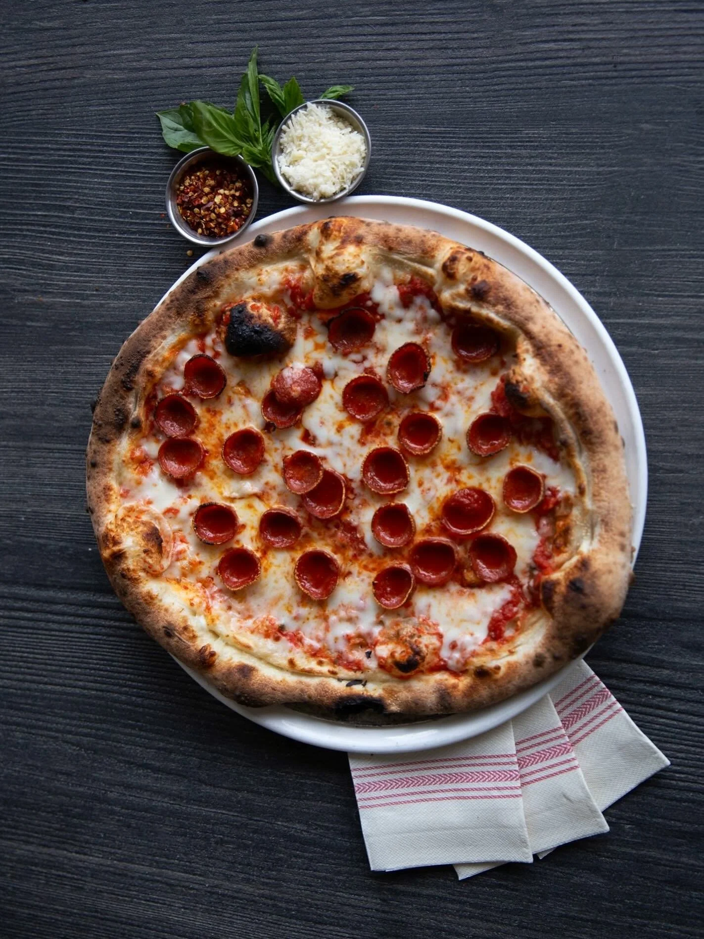 🍕✨🍷 Just a reminder that all of our brick oven pizzas are included on our $45 Date Night menu. That menu is available every night after 7:30! Or, if you&rsquo;re a rehabilitation professional, you can come by this week and get a free pizza because 