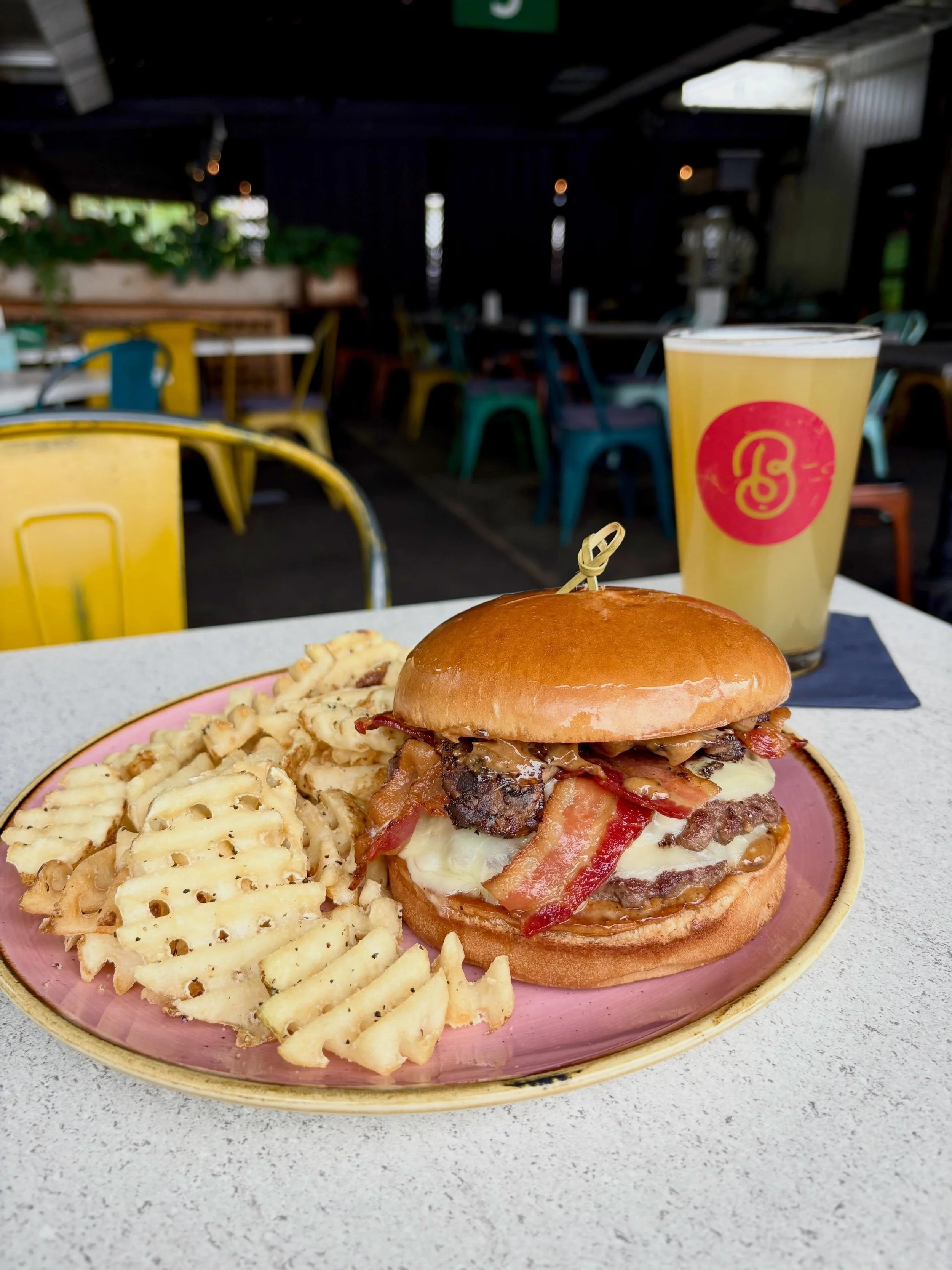 🚨🍔💥 We&rsquo;re excited to announce $7 Smash Burgers at Brambly on Sunday Nights! Starts at 4pm every Sunday. Includes the burger on the menu and our burger special. Tonight&rsquo;s burger has Swiss cheese, grilled mushrooms, and bacon with roaste