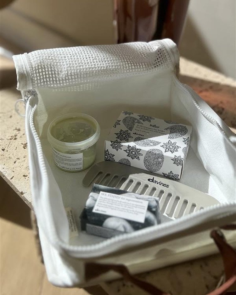 The Regenerative Travel Kits have arrived! The We Stand Shampoo Bar was made solely from @davinesnorthamerica regenerative farm in Italy🍃
The kit also comes with the cutest little packing cube, a travel Momo Conditioner &amp; a comb made out of 100%