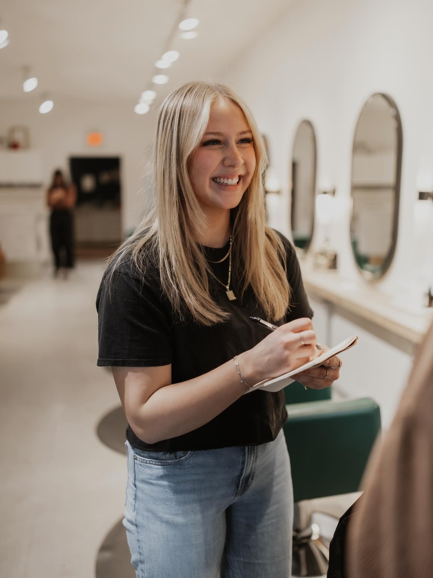 Our Level 1 Stylist @hairbyadisyn brings such a fun energy to the salon! She loves creating soft balayage &amp; bright blonde looks that feel effortless! If you&rsquo;re looking to lighten things up or refresh your blonde for spring, Adi is your girl