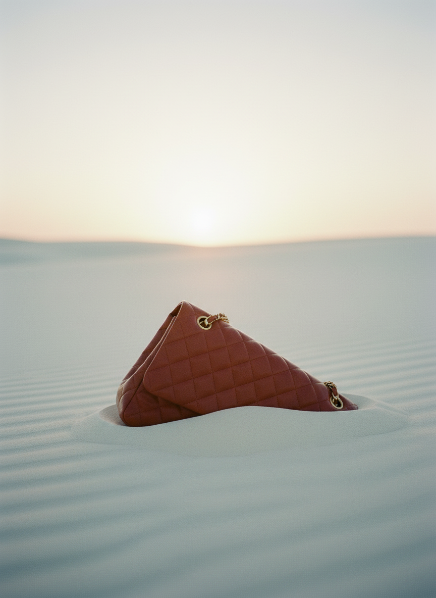 Firefly_Gemini Flash_Very macro close up detail of a brown medium size Chanel bag digged to the right in a 157942.png