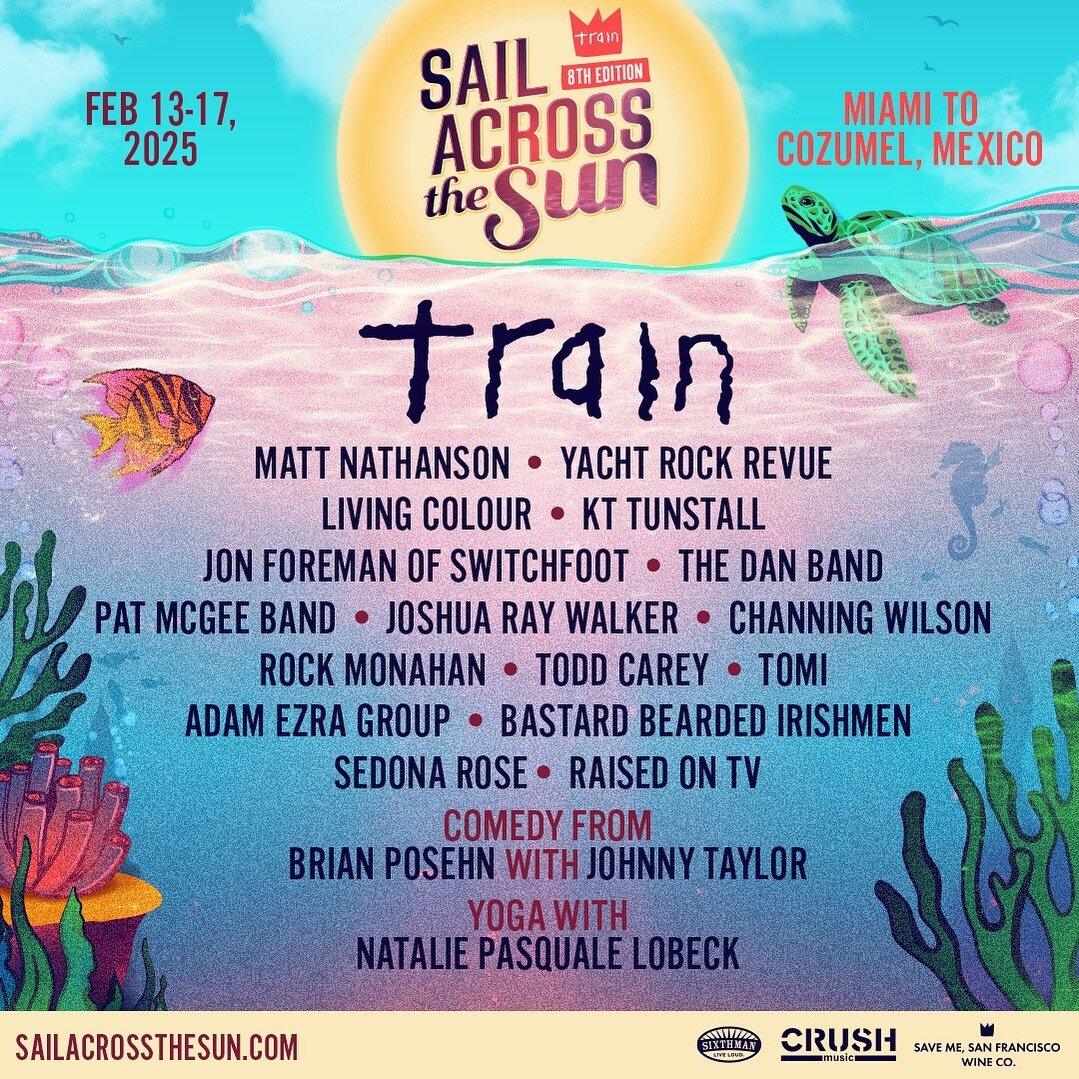An announcement we&rsquo;ll never get tired of making: Sail Across the Sun is back and you know we&rsquo;re on it. February 13-17, 2025 from Miami to Cozumel, Mexico on the Norwegian Gem. Join the pre-sale today at sailacrossthesun.com #sats #sailacr