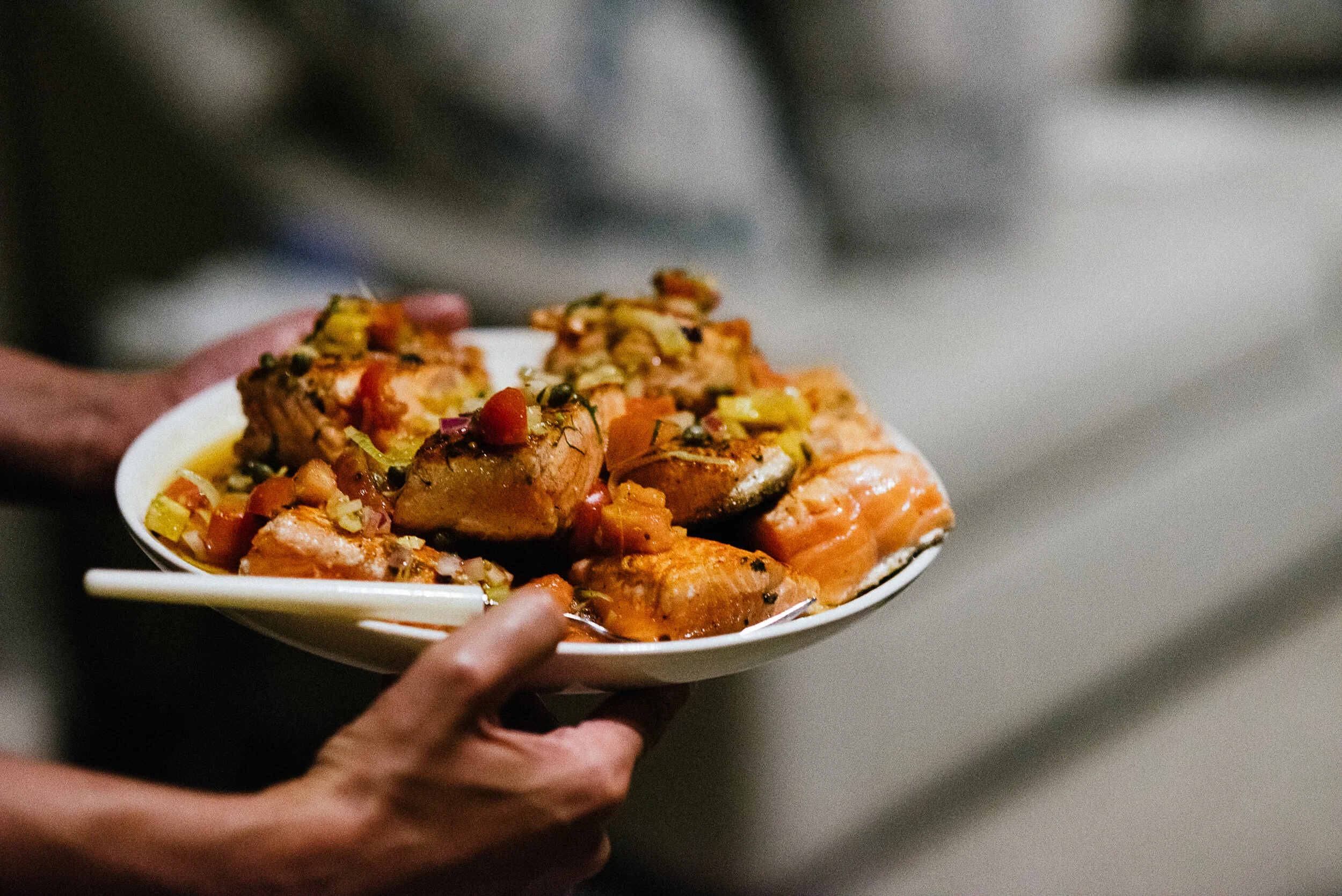 Family Style Slow Roasted Wild Salmon