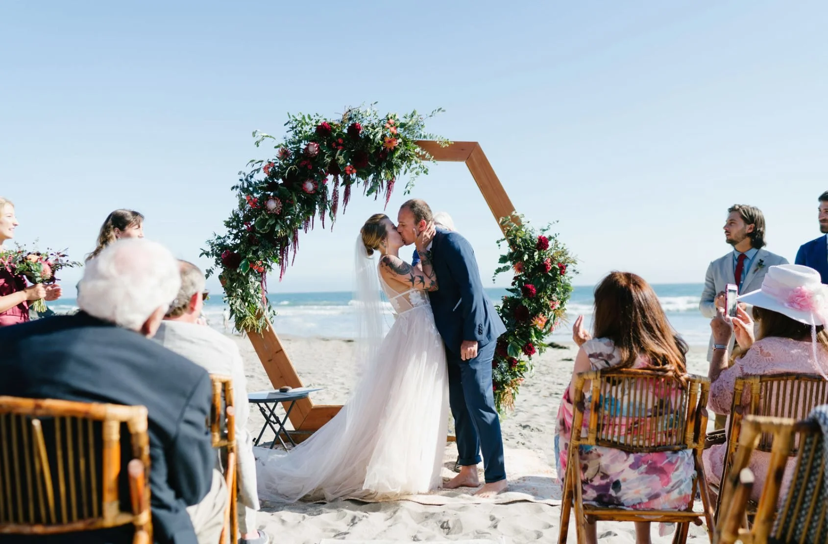 Beach wedding planning and catering by Dee Wagner Events, Stinson Beach, Marin County