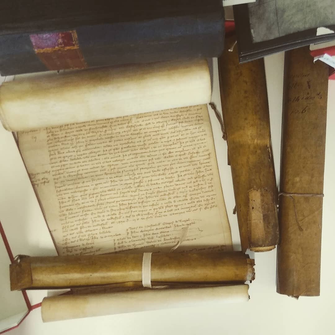 What a privilege to live in London. Today I've slipped away from work to visit the archives and explore the medieval coroner's rolls to see if I can uncover some stories of the women working in taverns and brothels in medieval Southwark. These docume