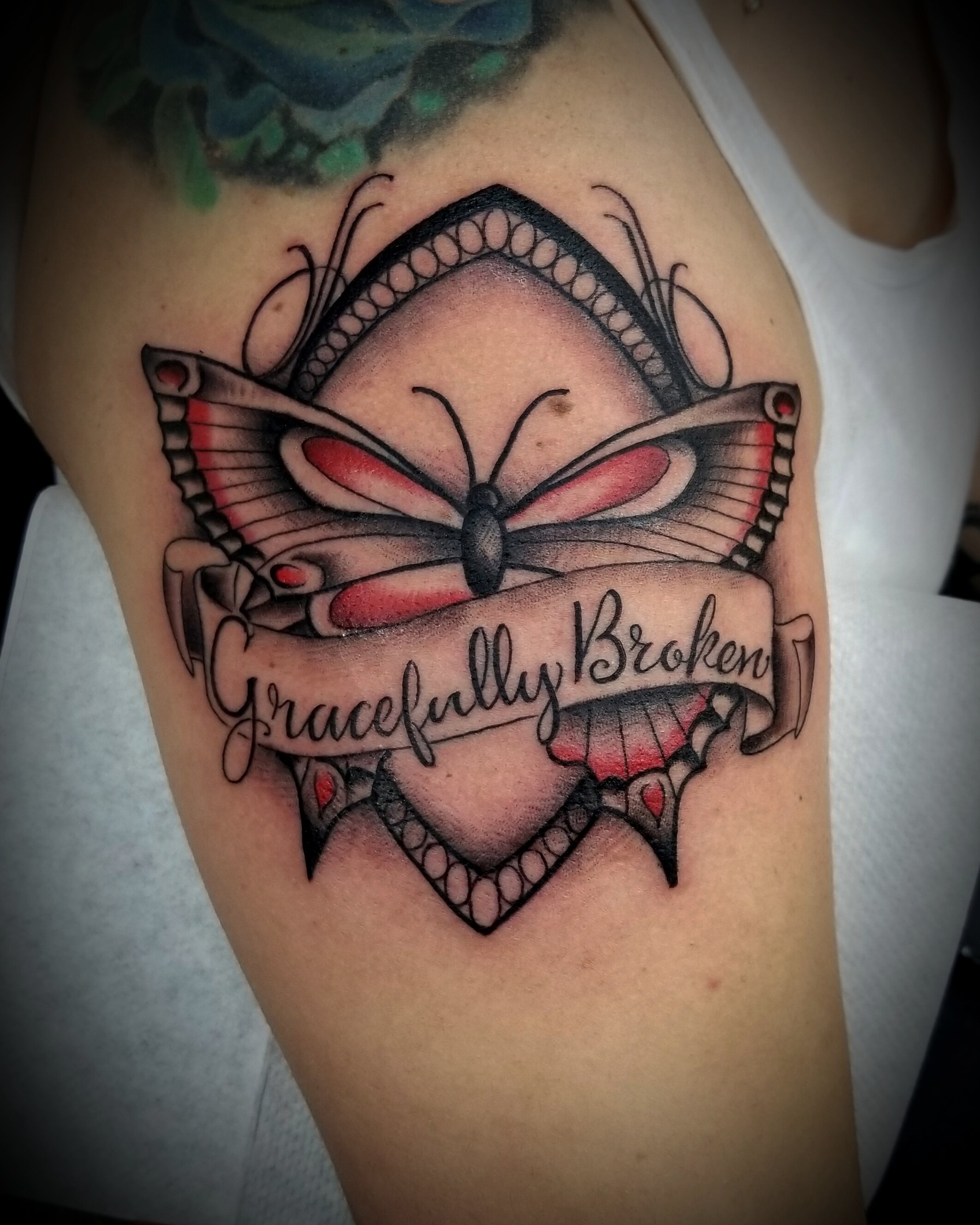 Tattoo uploaded by Danny Lee  Gracefully broken forearm tattoo  Tattoodo