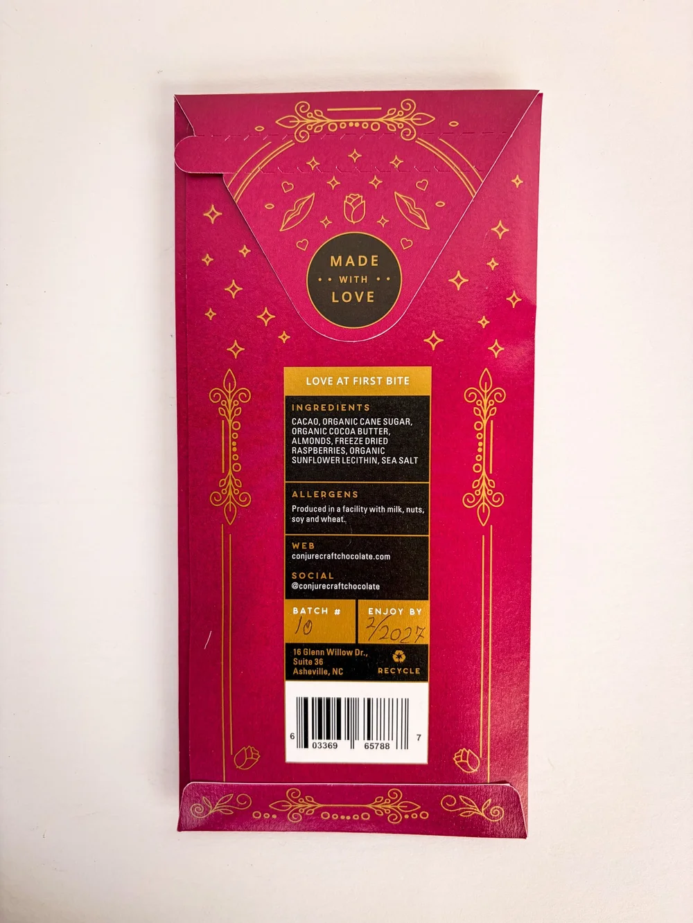 Raspberry-Almond Dark Chocolate — Conjure Craft Chocolates