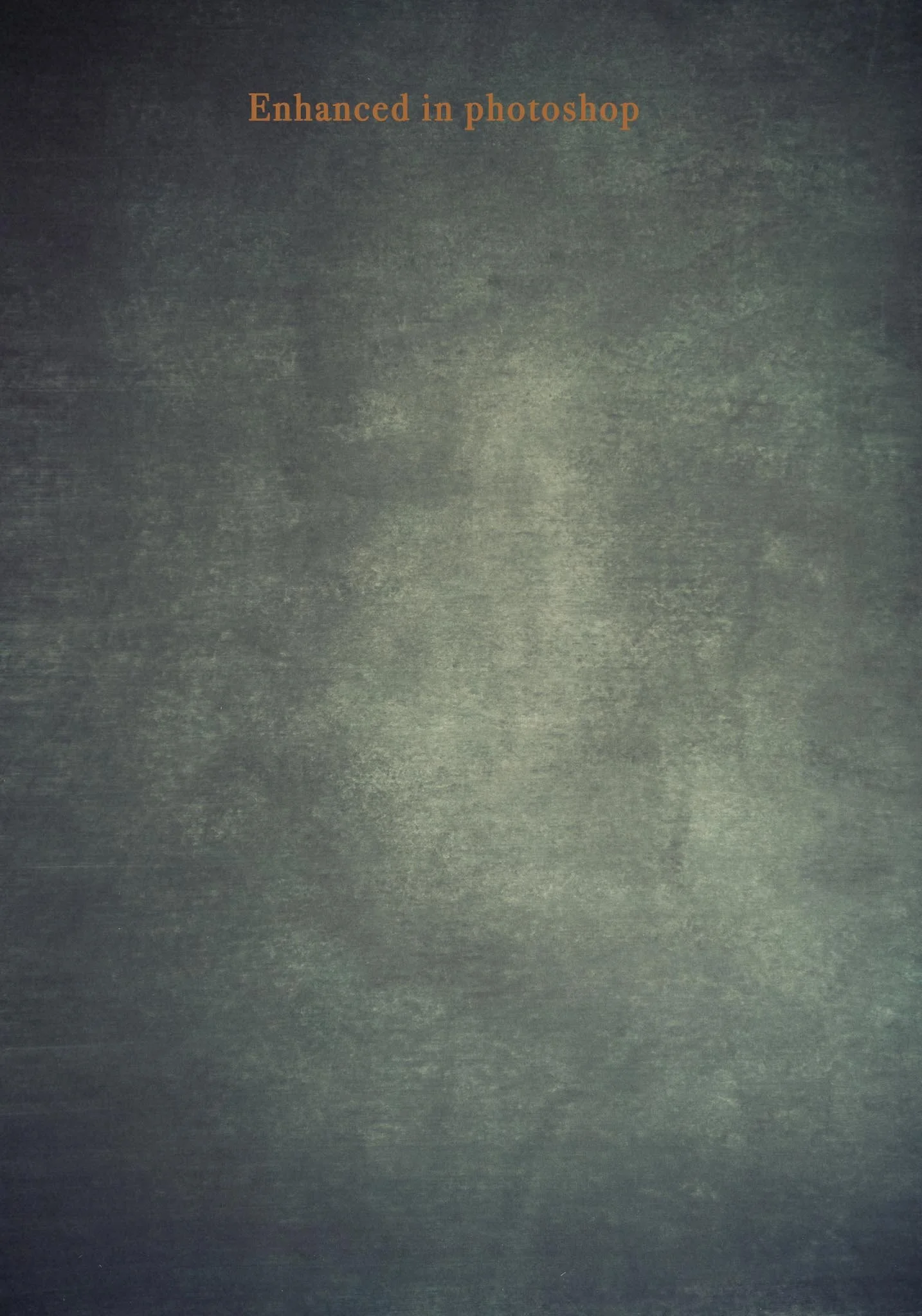 Book cover with a dark textured background and the title 'Enhanced in photoshop' in orange text at the top.