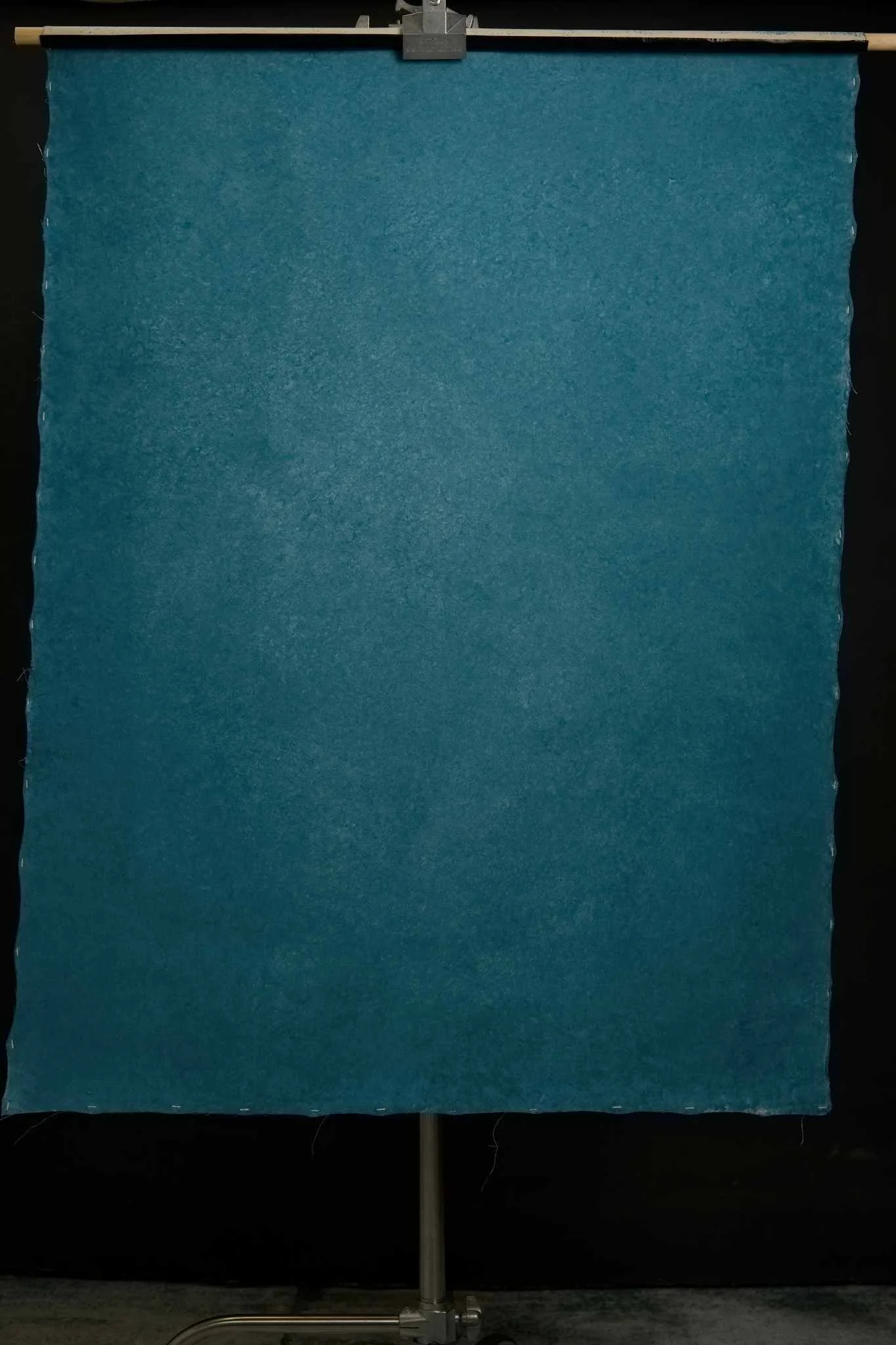 Teal blue hand painted canvas backdrop 100x135cm extra small UK photography