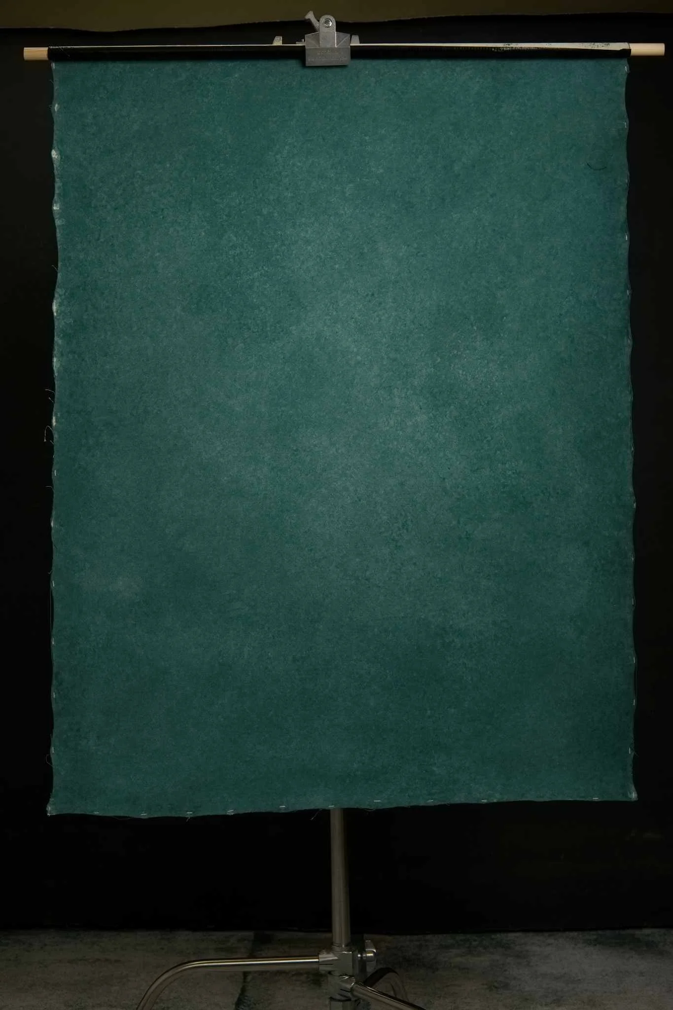 Sage green hand painted canvas photography backdrop 100x135cm - texture detail