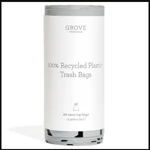 Grove Co. 100% Recycled Plastic Trash Bags