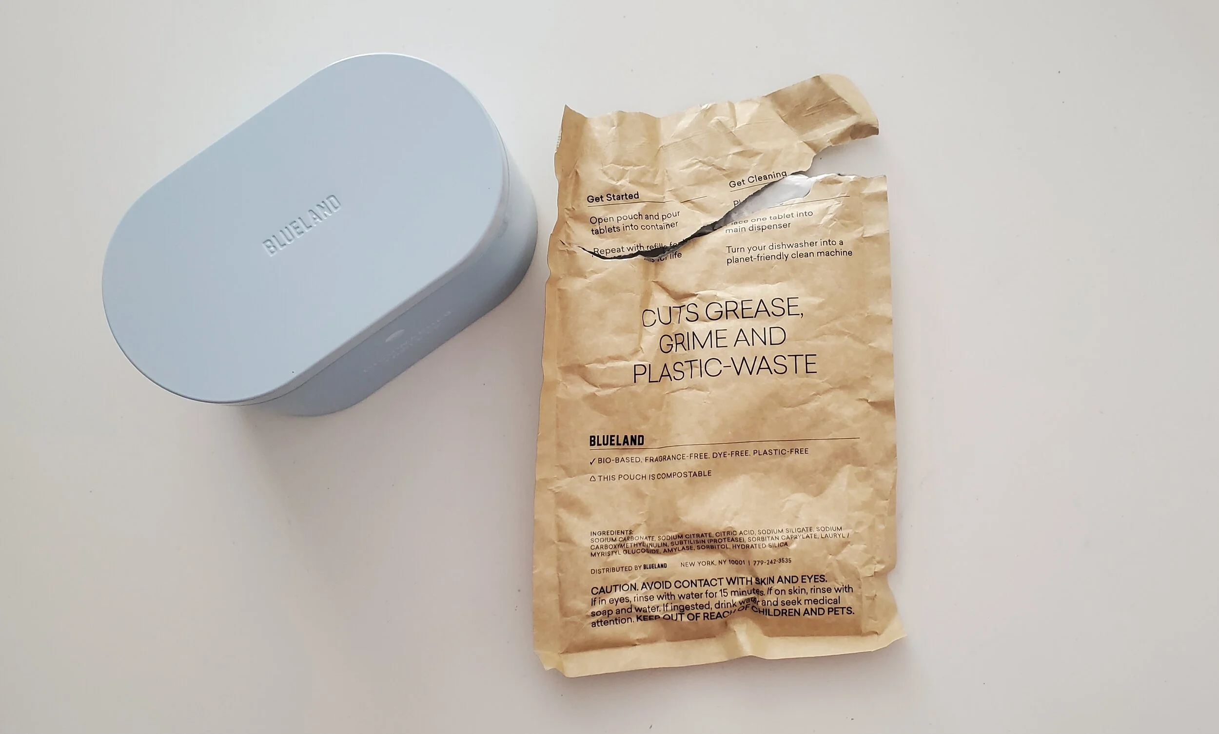 We tried Blueland's zerowaste dish washing tablets for a couple of weeks. — The Reduce Report