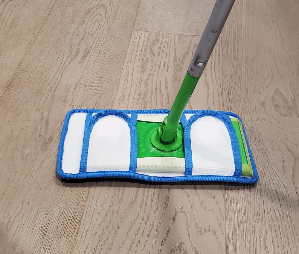 Reusable Mop Pads For Swiffer Sweeper (3 Pack) - 12 Inch Washable Microfiber Wet/Dry Pads, Heavy Duty Refills, Green