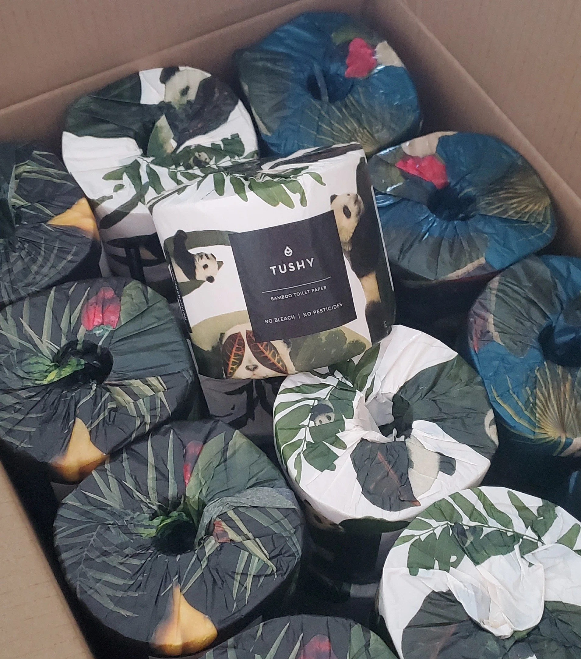 Tushy's Unbleached Bamboo Toilet Paper we used and reviewed it over