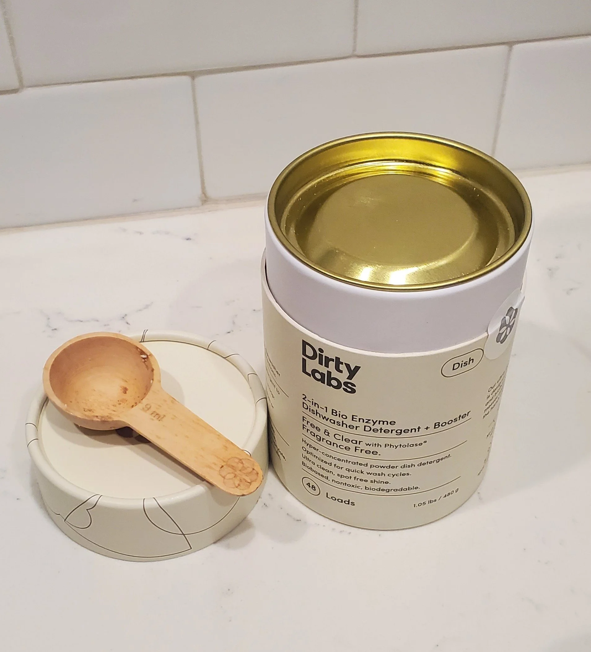 Dirty Labs Bio Enzyme Dishwasher Detergent we used it and reviewed it