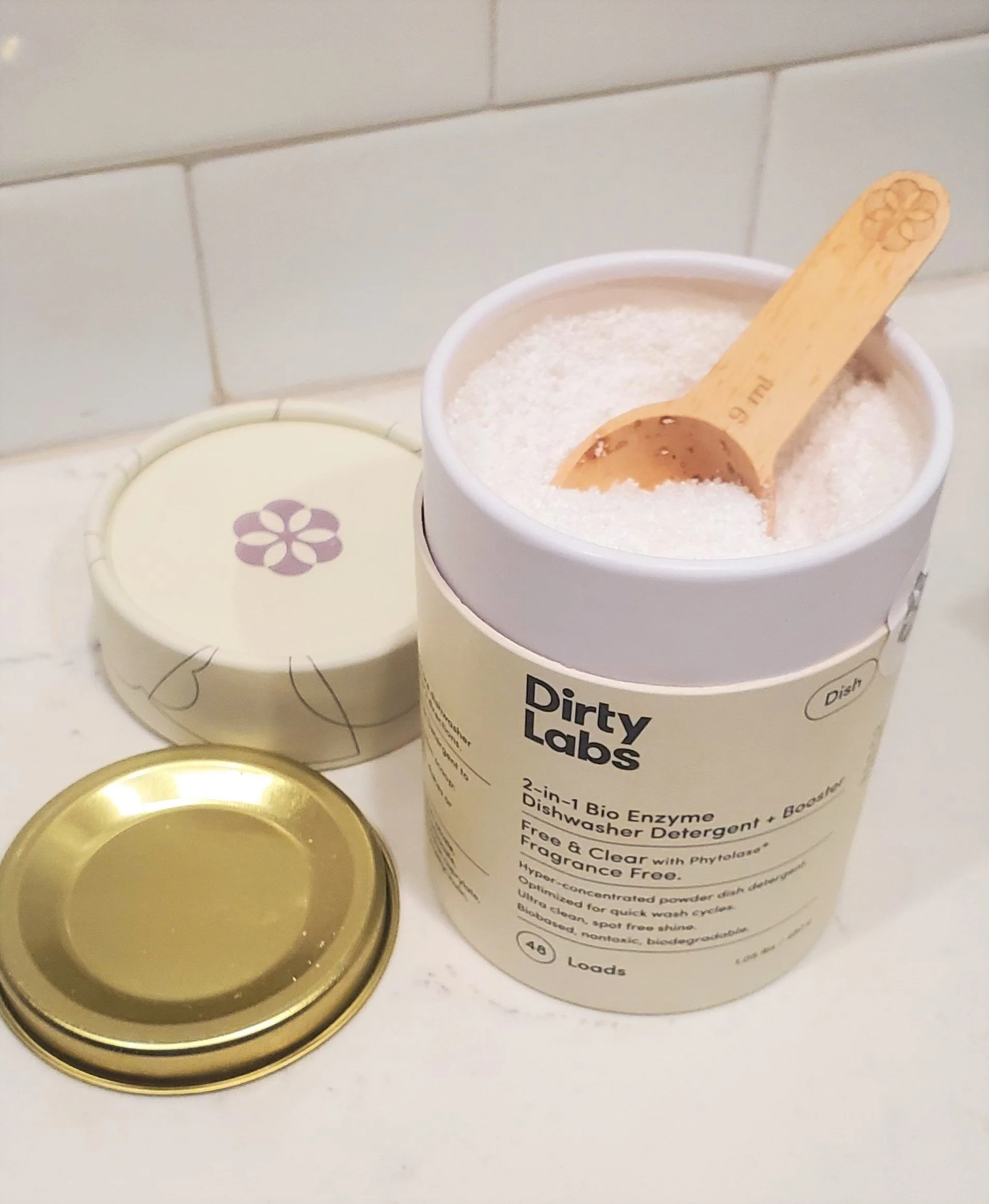 Dirty Labs Bio Enzyme Dishwasher Detergent we used it and reviewed it