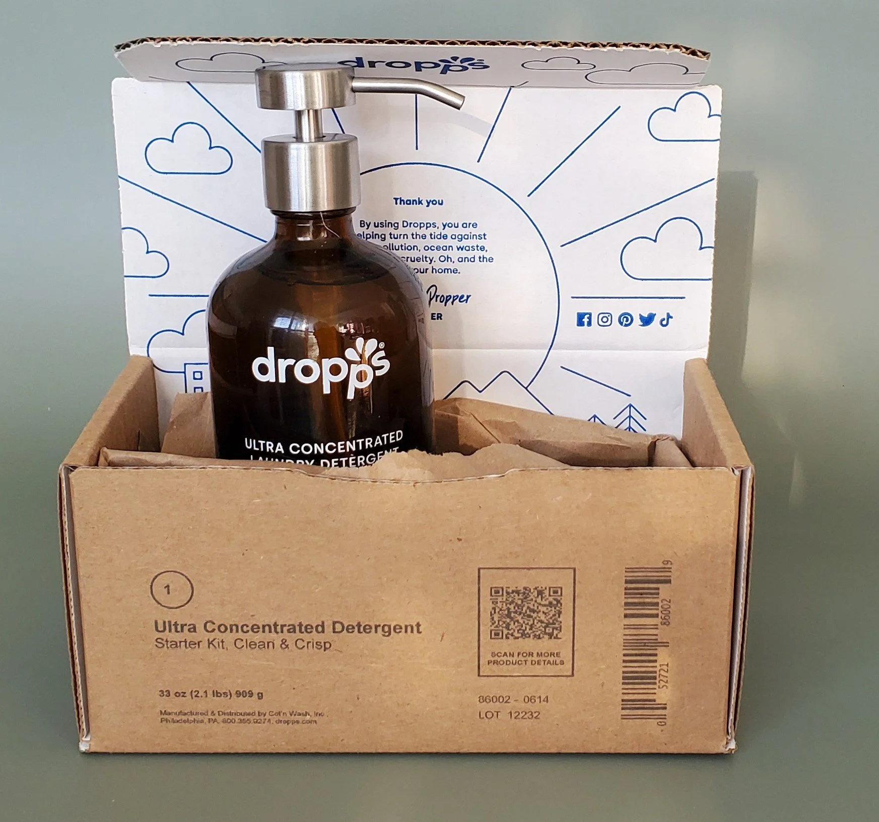 Dropps Ultra Concentrated Laundry Detergent Clean clothes for two