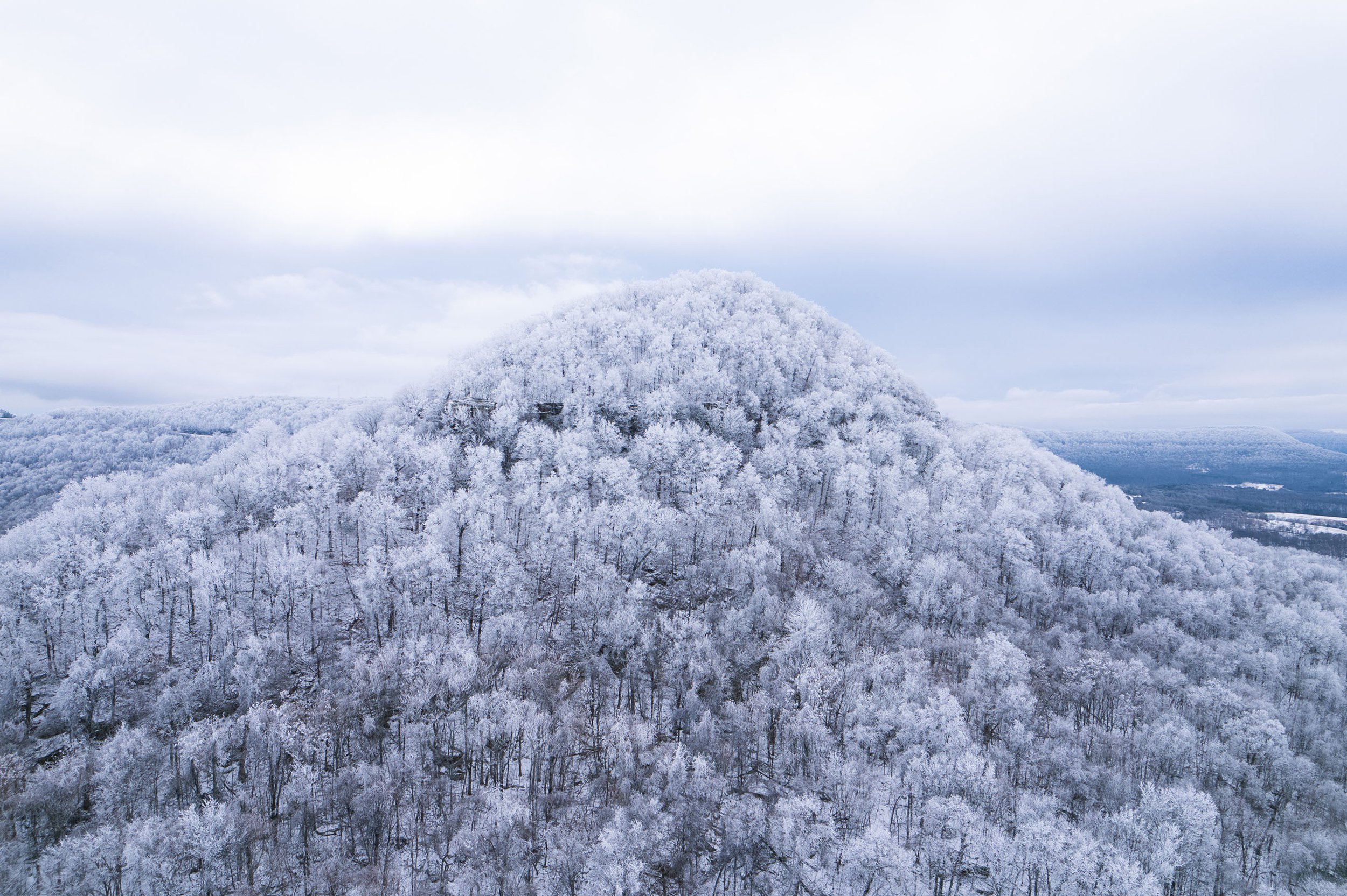 Round Top Mountain Covered in Ice - Jasper Arkansas Photo Prints.jpg