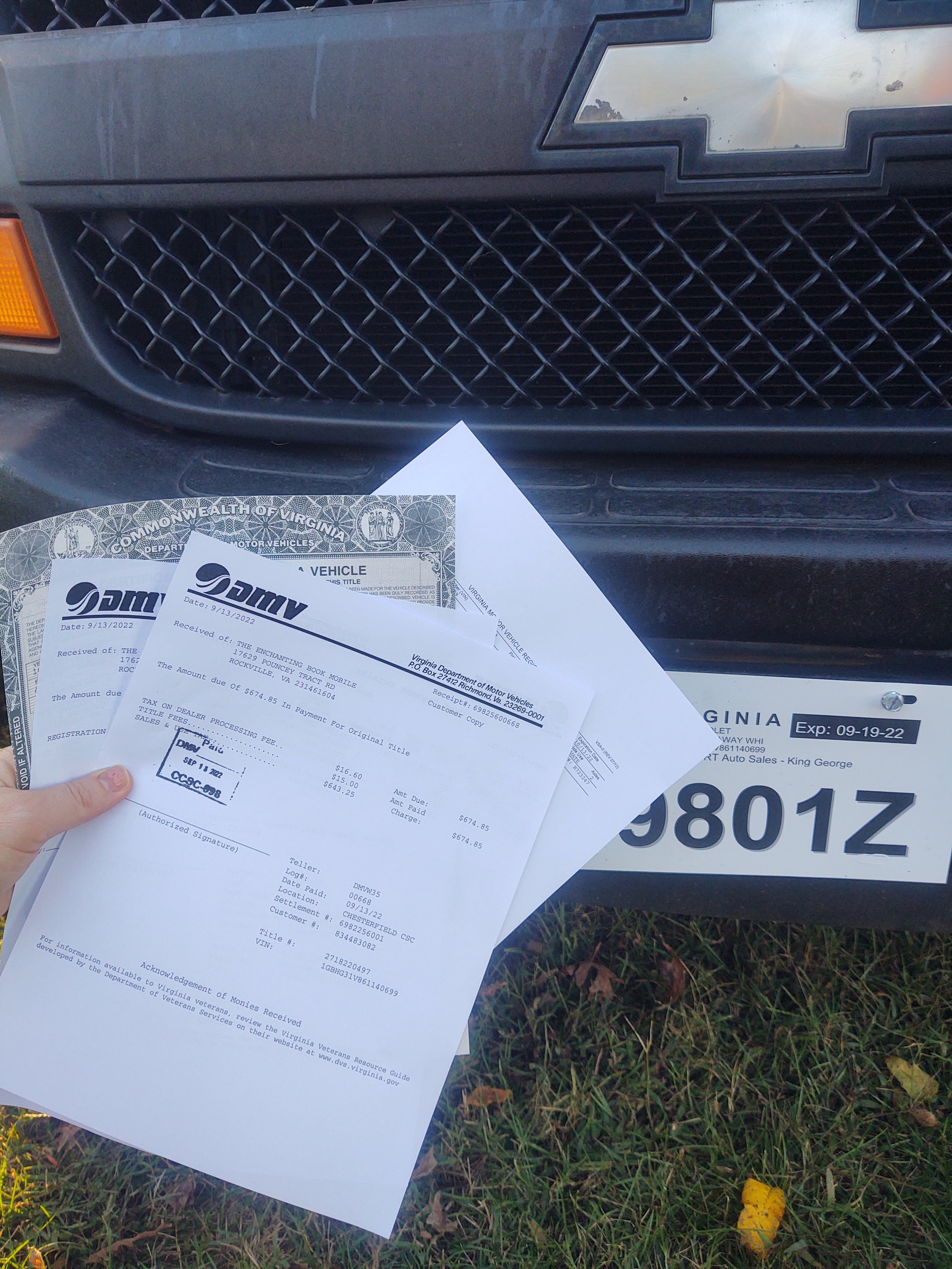 DMV Registration &amp; Tags