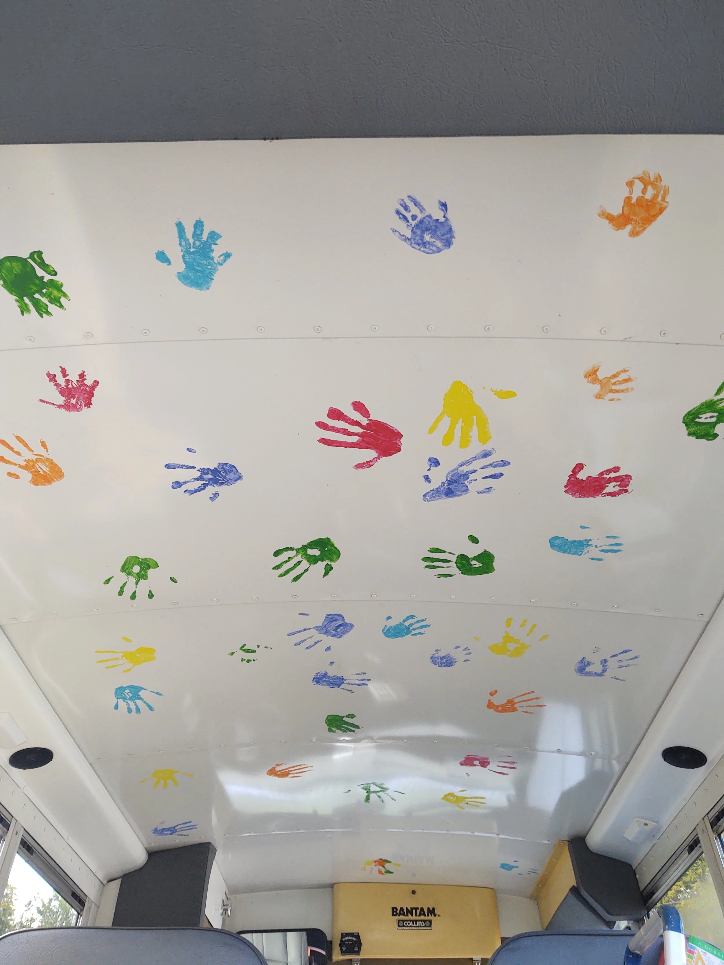 Bus Ceiling Handprints
