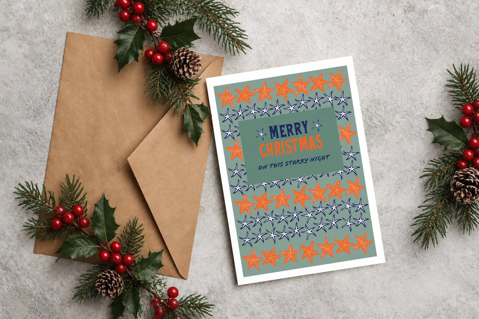 A Starfish Night Card