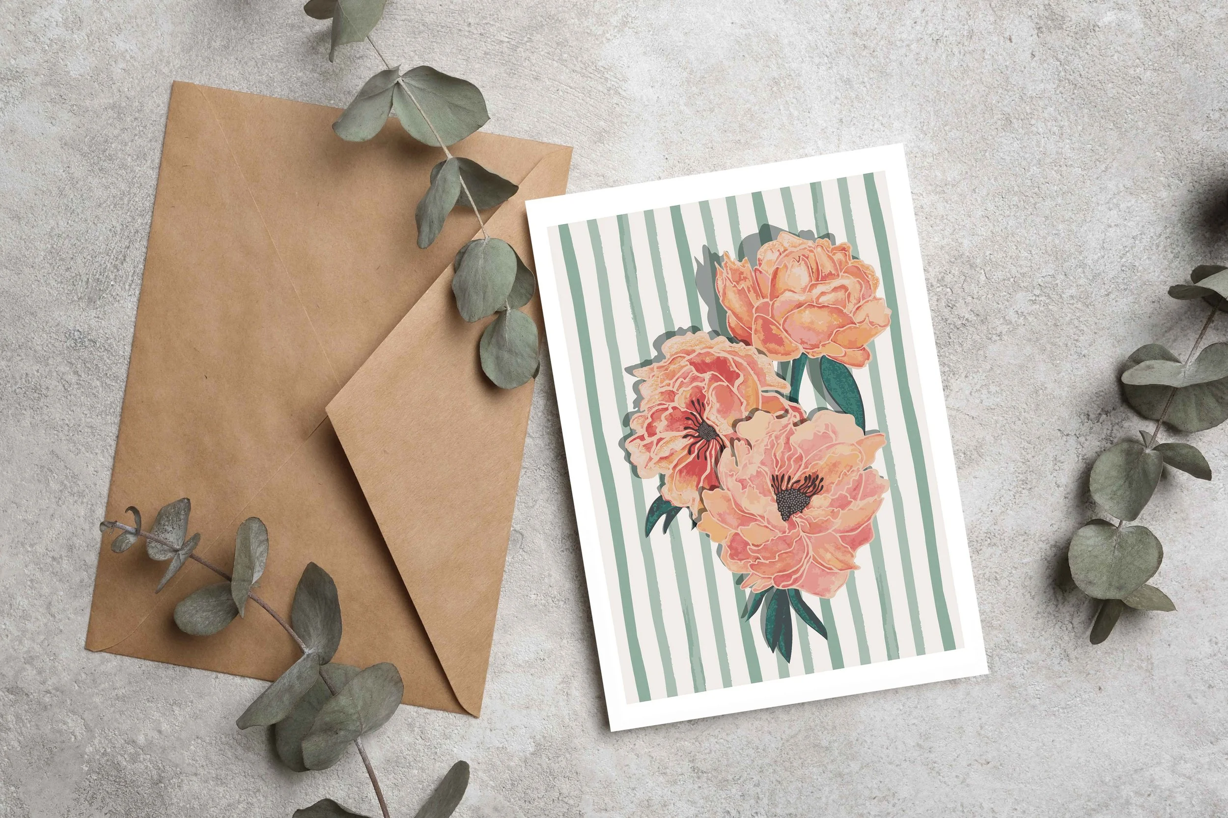 Peony in Pink Card