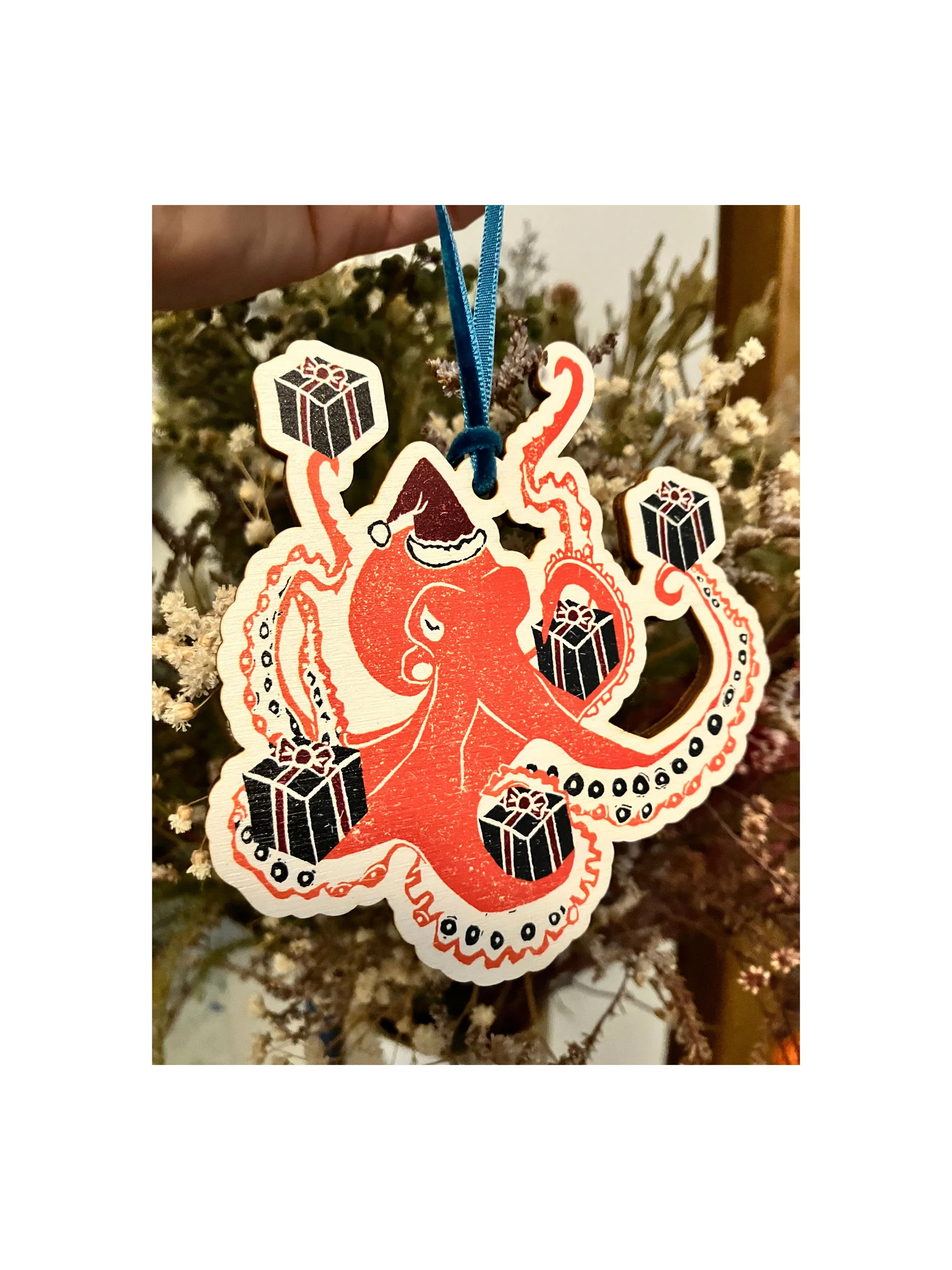 Santa Octopus Decoration