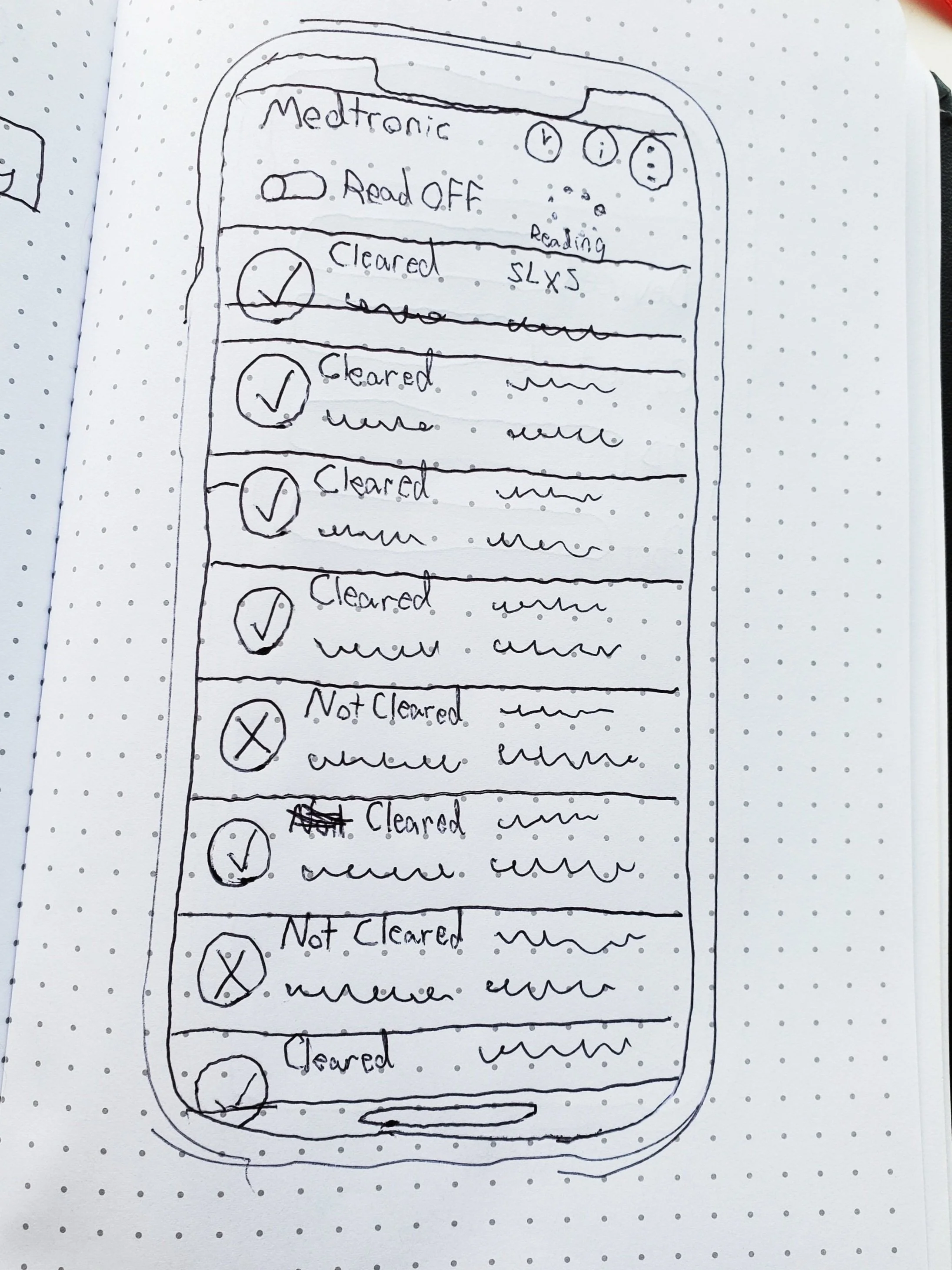 An early sketch of the design