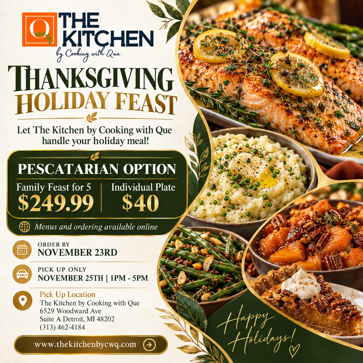 Pescatarian Thanksgiving Holiday Feast