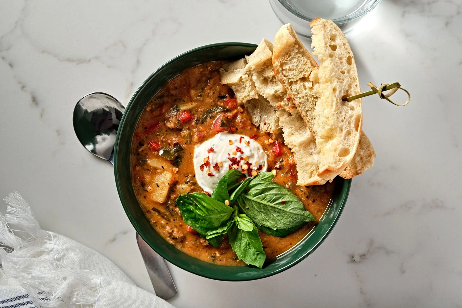 Fresh chef-prepared gumbo from Cooking with Que in Detroit