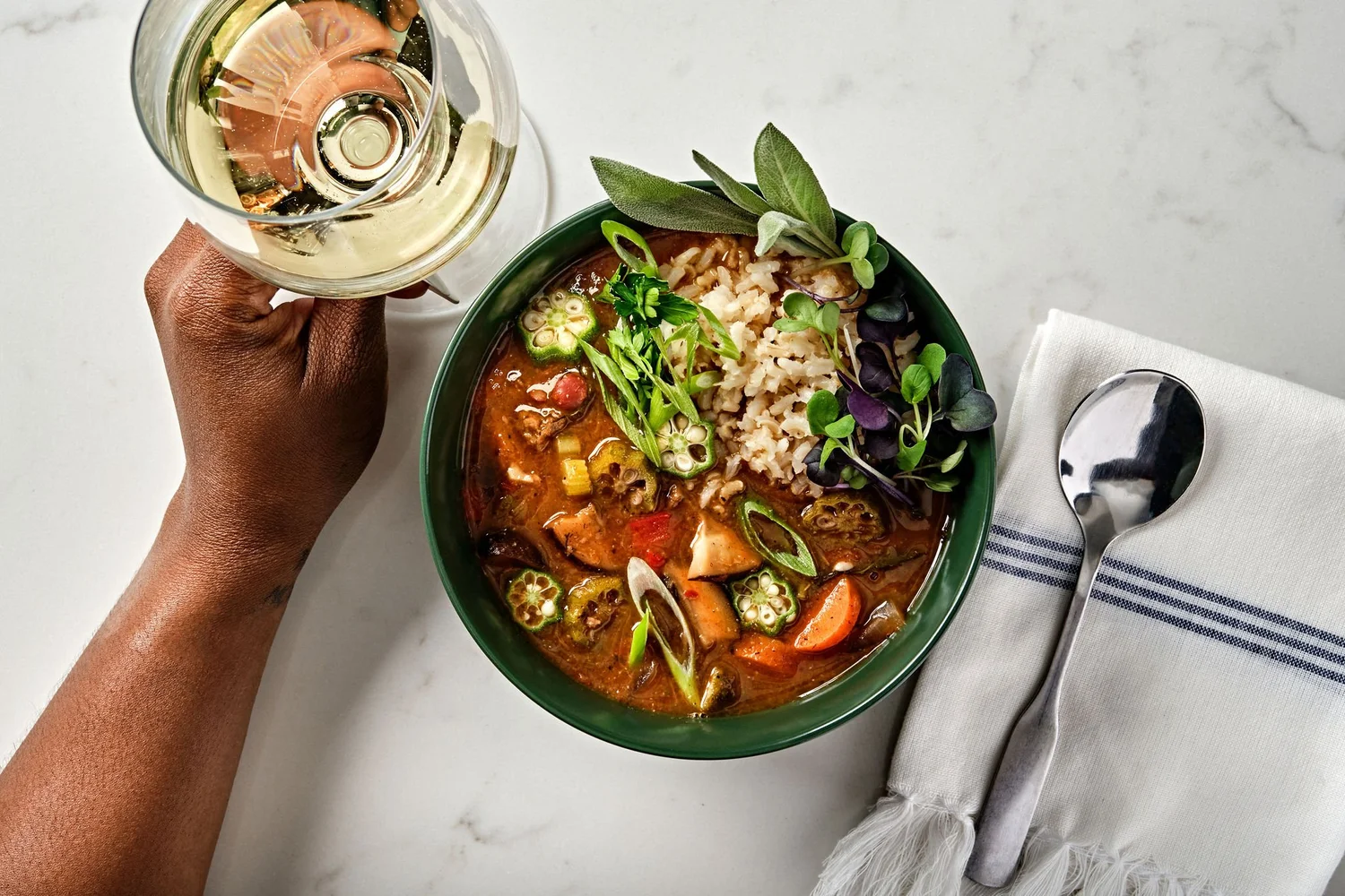 Fresh entrée at The Kitchen by Cooking with Que