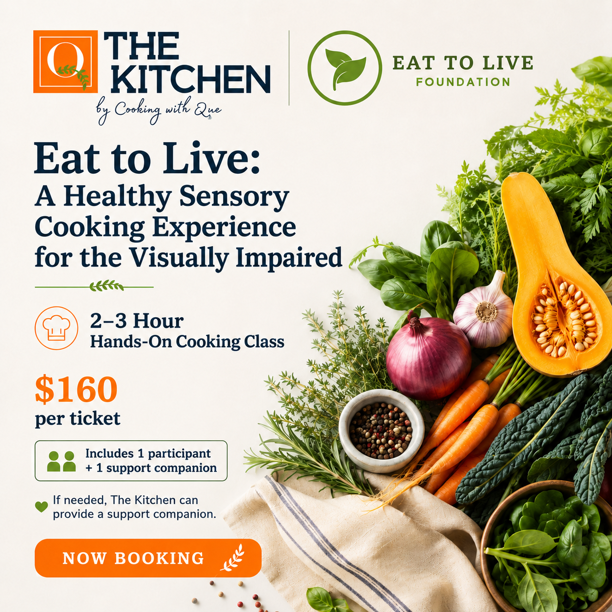 Eat to Live: A Healthy Sensory Cooking Experience for the Visually Impaired