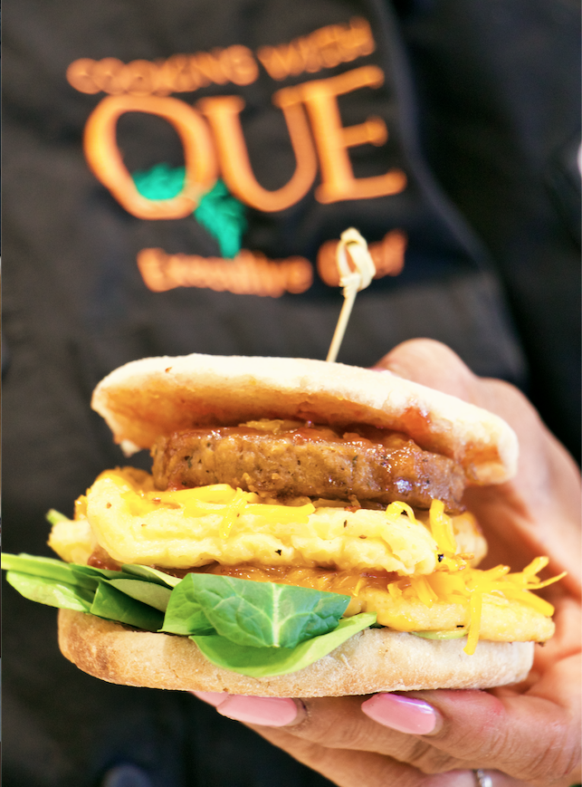 The Que all-day breakfast sandwich
