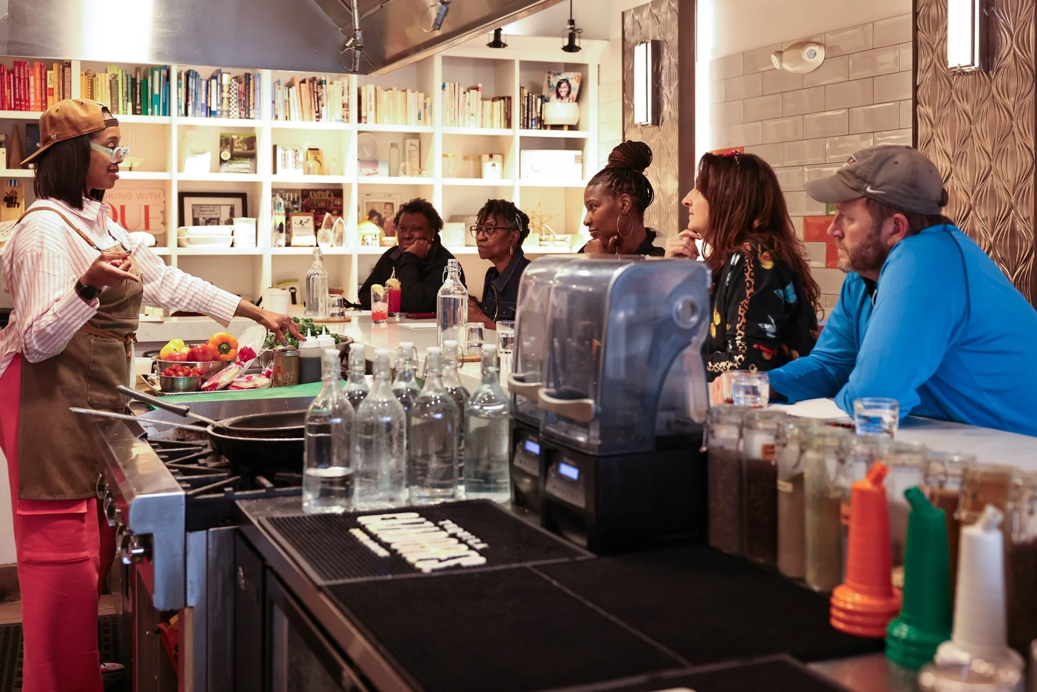 Group birthday experience at The Kitchen by Cooking with Que in Detroit