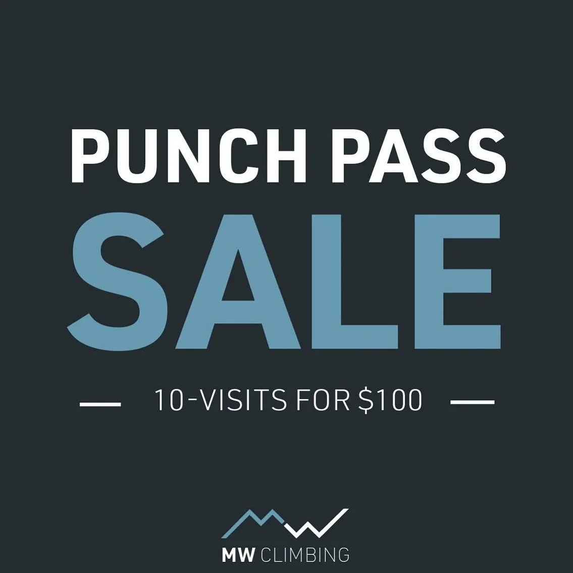 We&rsquo;re running a PUNCH PASS SALE! 

Run and grab your punch pass from today through the Labor Day weekend in store AND online. Take advantage of our punch pass sale of 10 visits WITH rentals for only $100 (+tax). 

Why Punch Passes? 

1) 50% sav