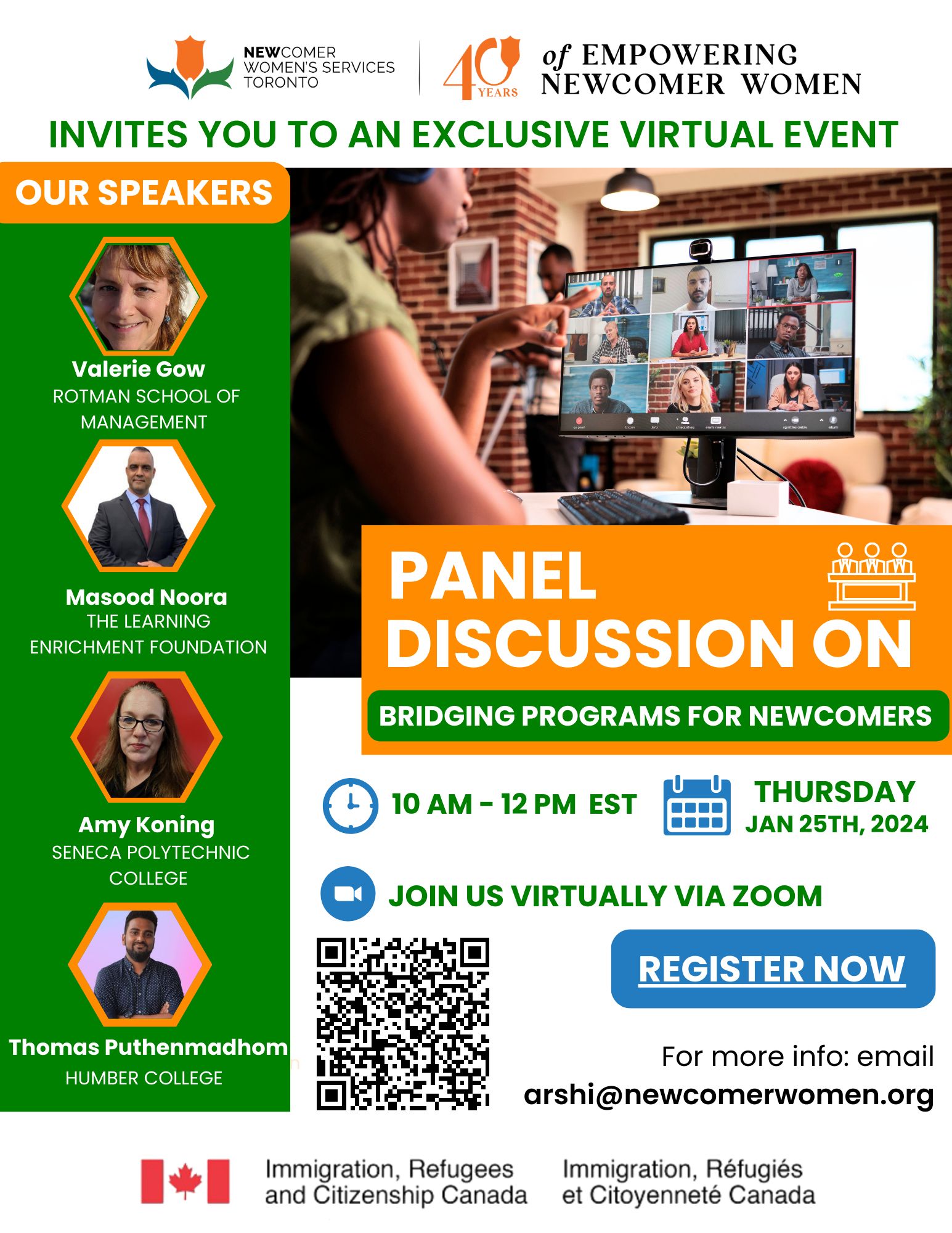 Programs Discussion Panel Discussion On Bridging Programs For Newcomers โ Newcomer Women's ...