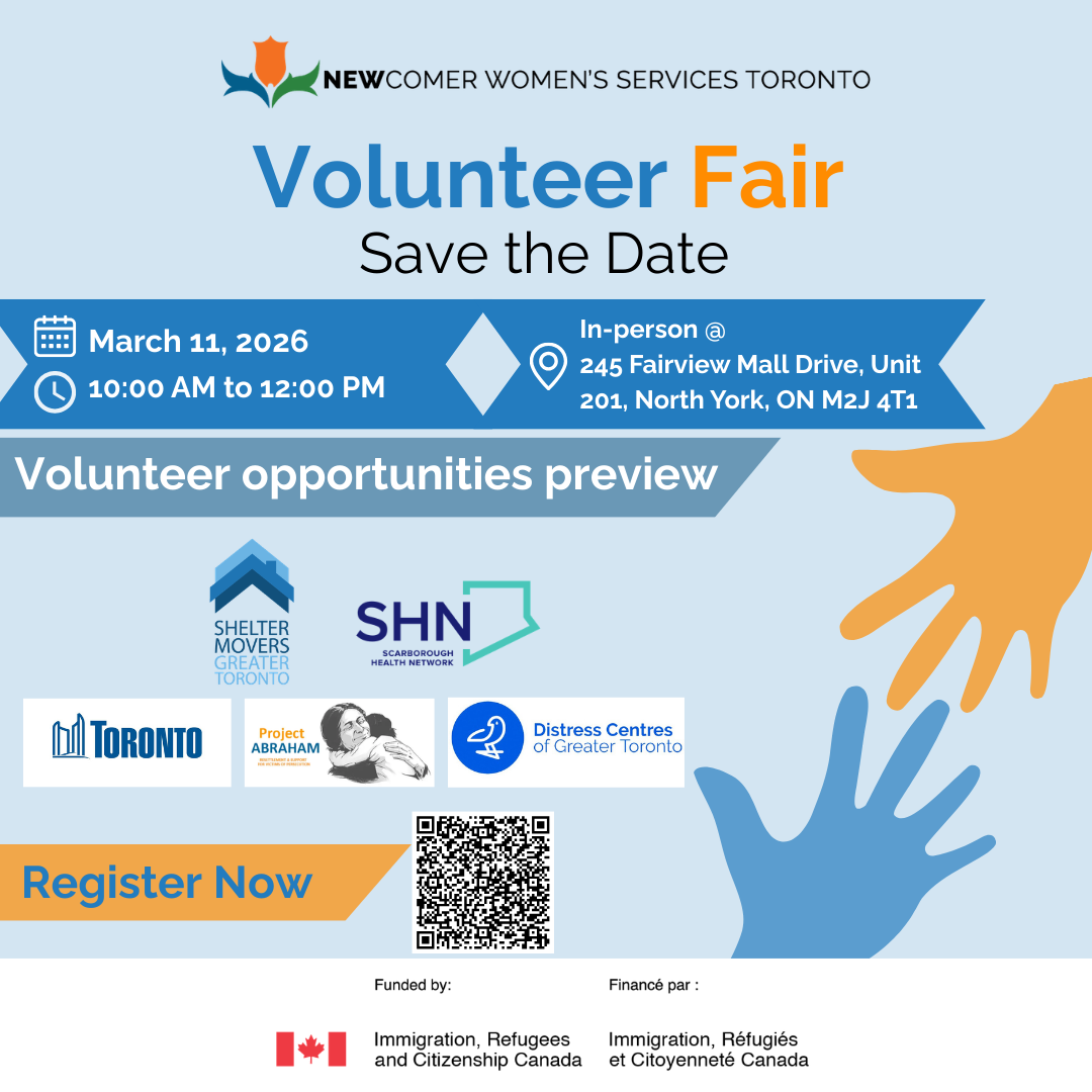 Volunteer Fair — Newcomer Women's Services