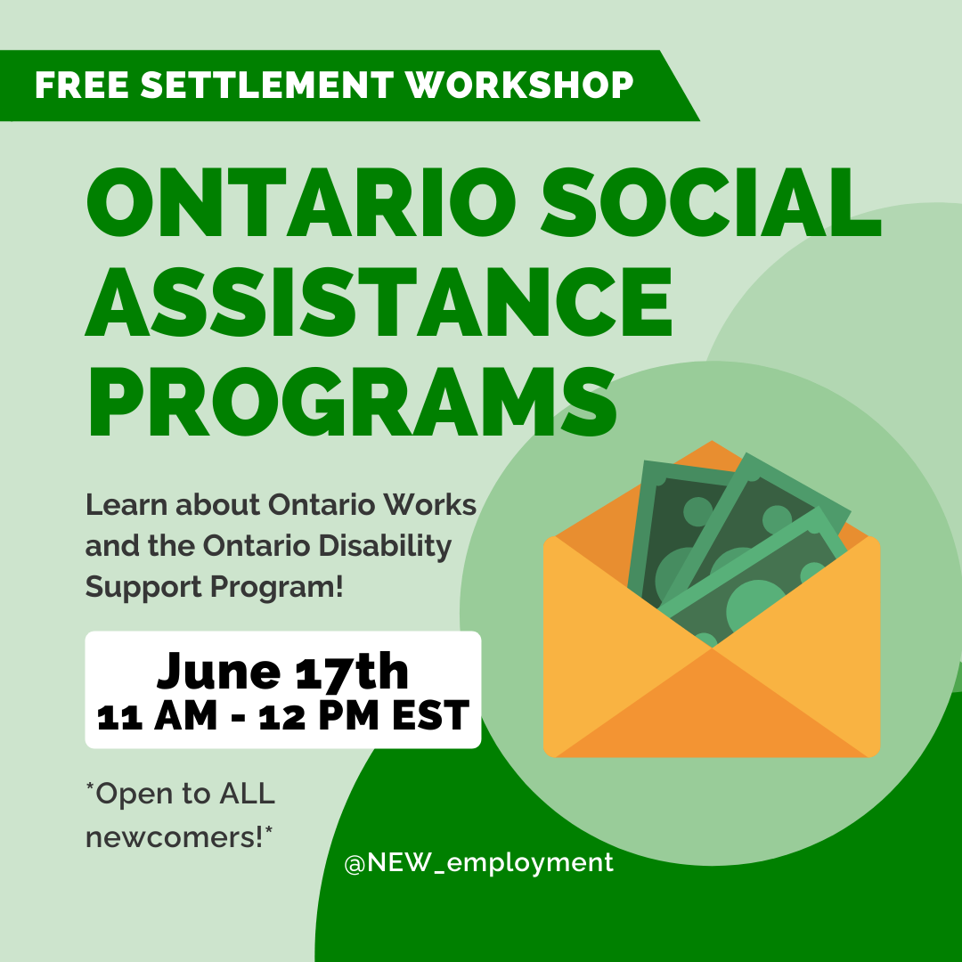 Ontario Social Assistance Programs — Newcomer Women's Services